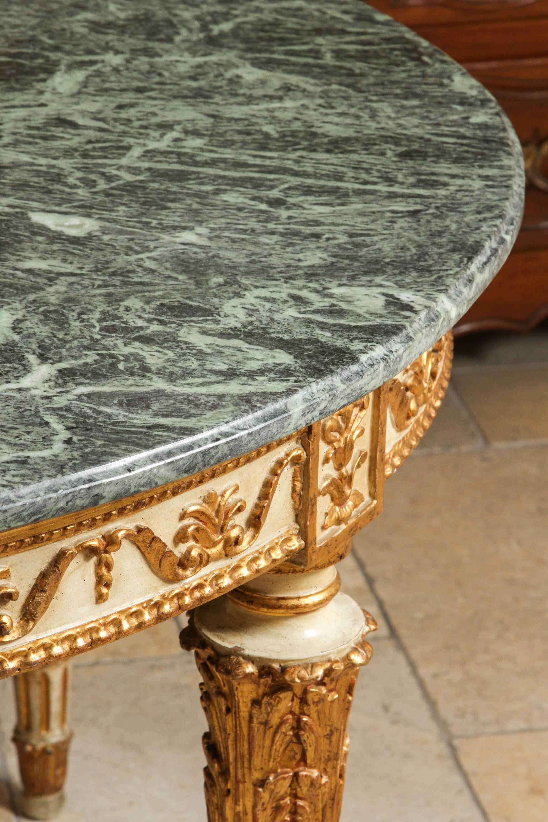 18th Century Neoclassical Italian Painted and Giltwood Center Table 3