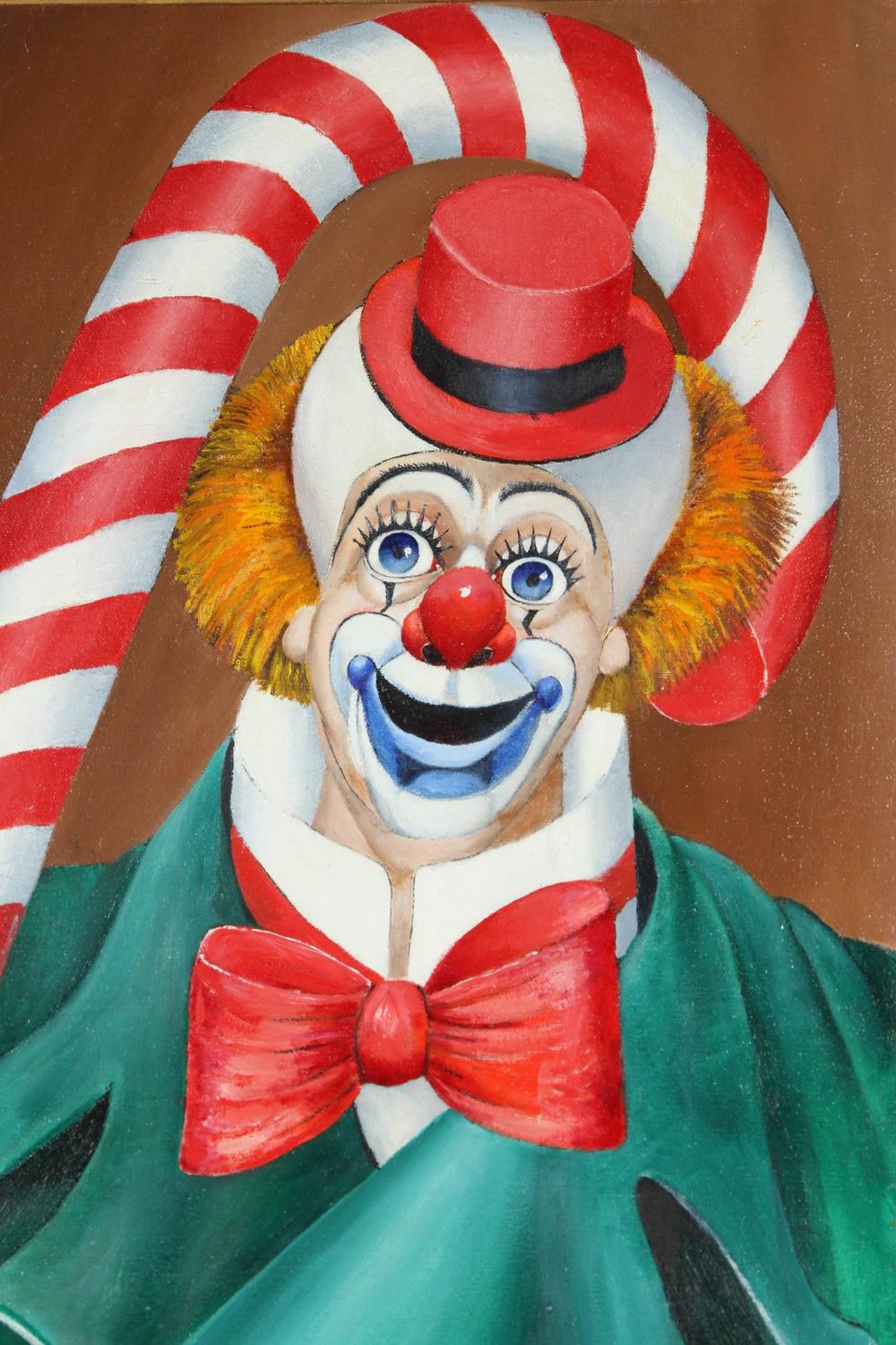 Original Signed Oil Painting of Clown by Red Skelton For Sale at 1stdibs