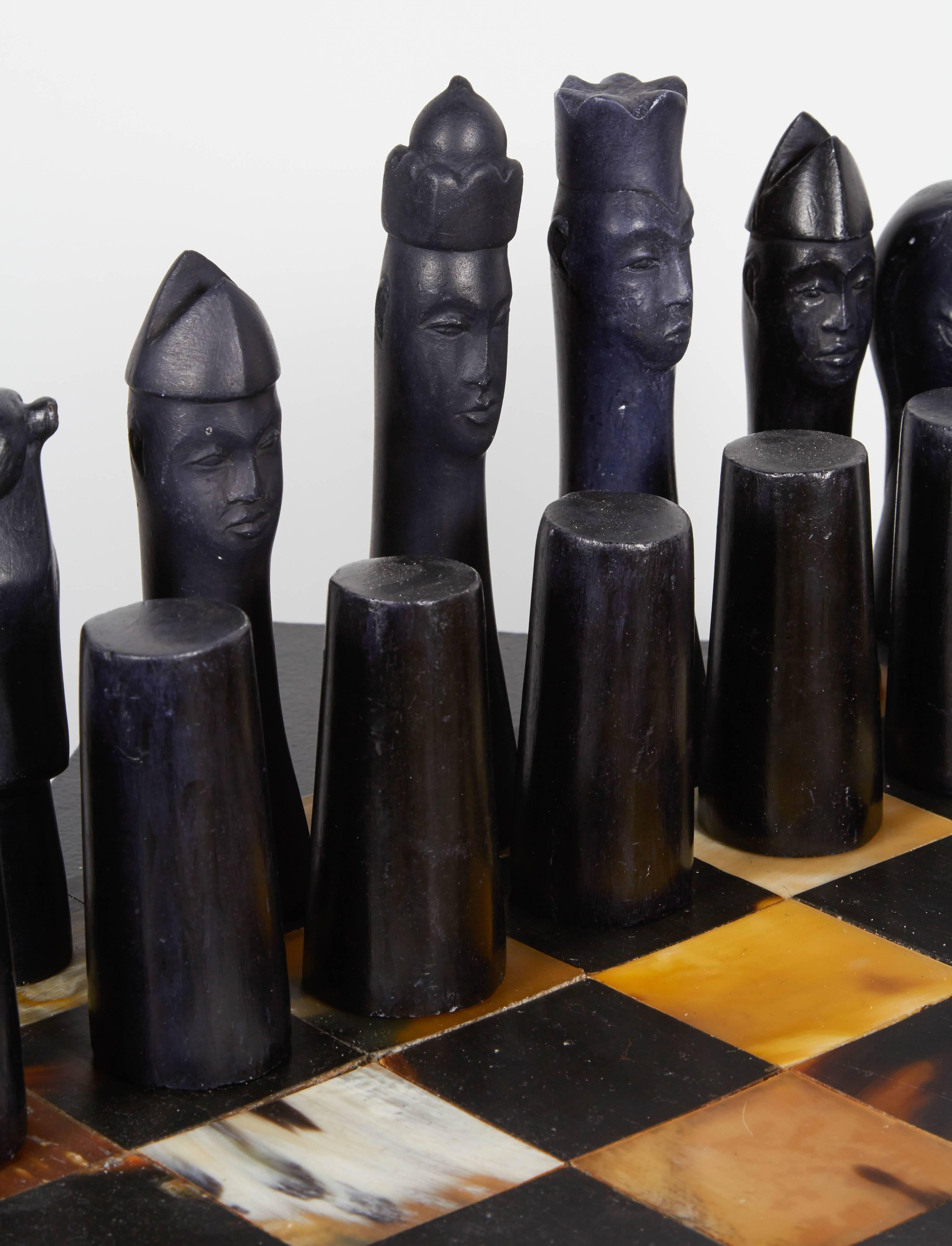 Haitian Hand-Carved Chess Set