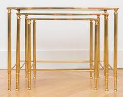 Italian Brass Nesting Tables
