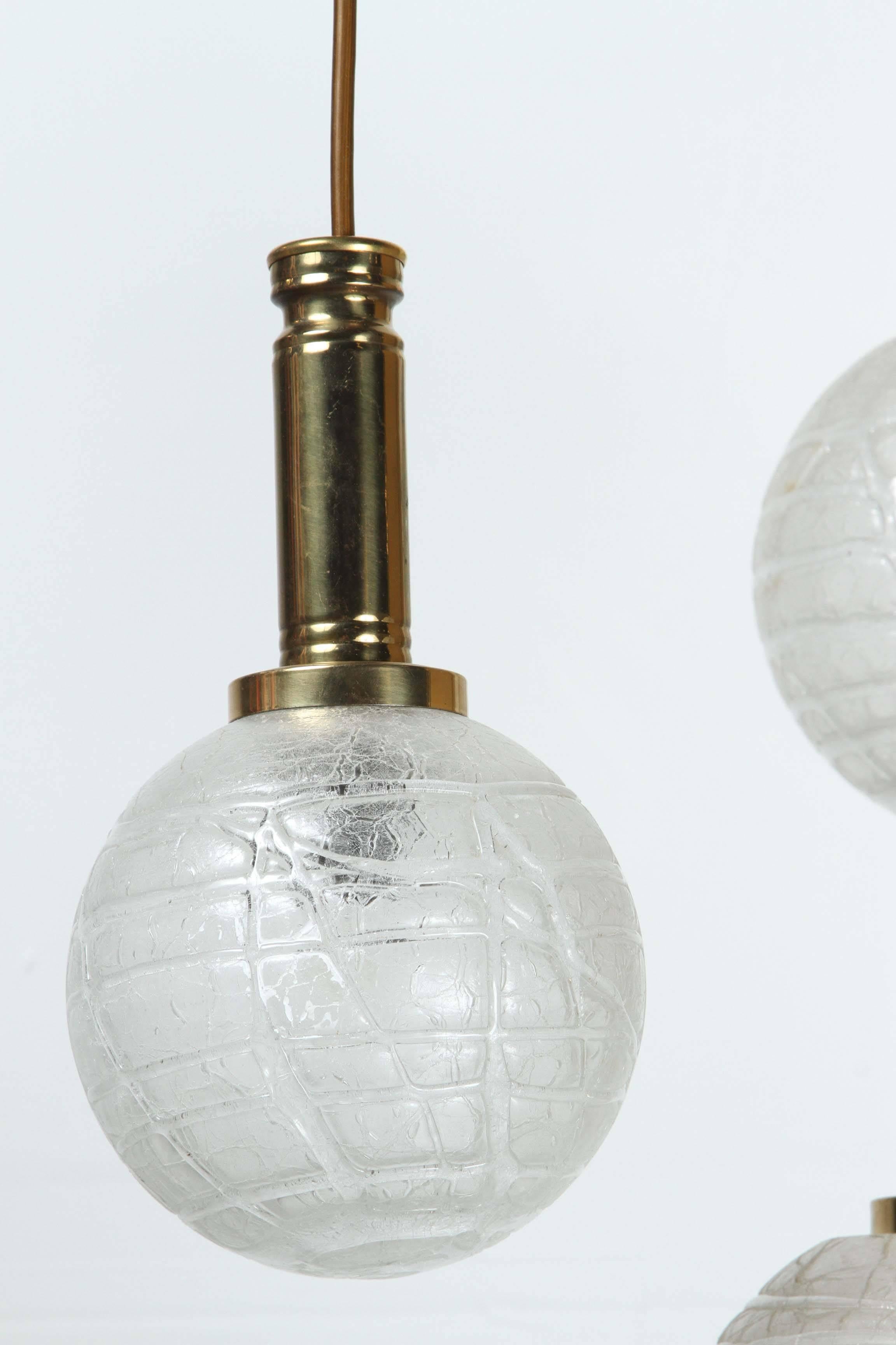 Four Globe Pendant Light by Doria For Sale 1