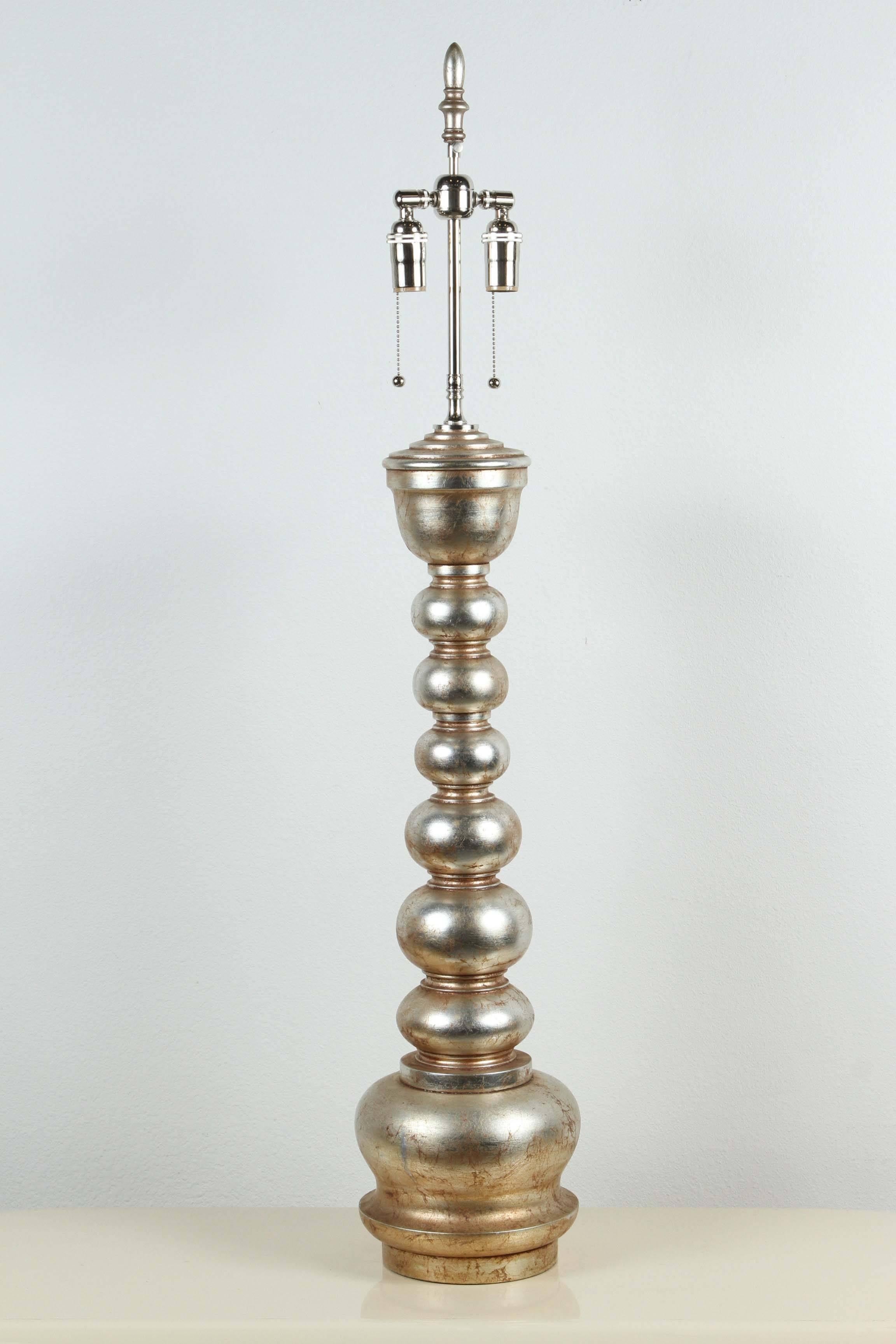 Pair of Magificent Pagoda Style Lamps by James Mont 1