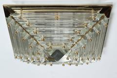 Pyramidal Glass Prism Flush Mount by Sciolari