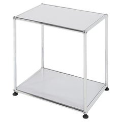 Usm Haller 2010s Second Cycle Side / End Table in Matte Silver 20 x 14 x 21