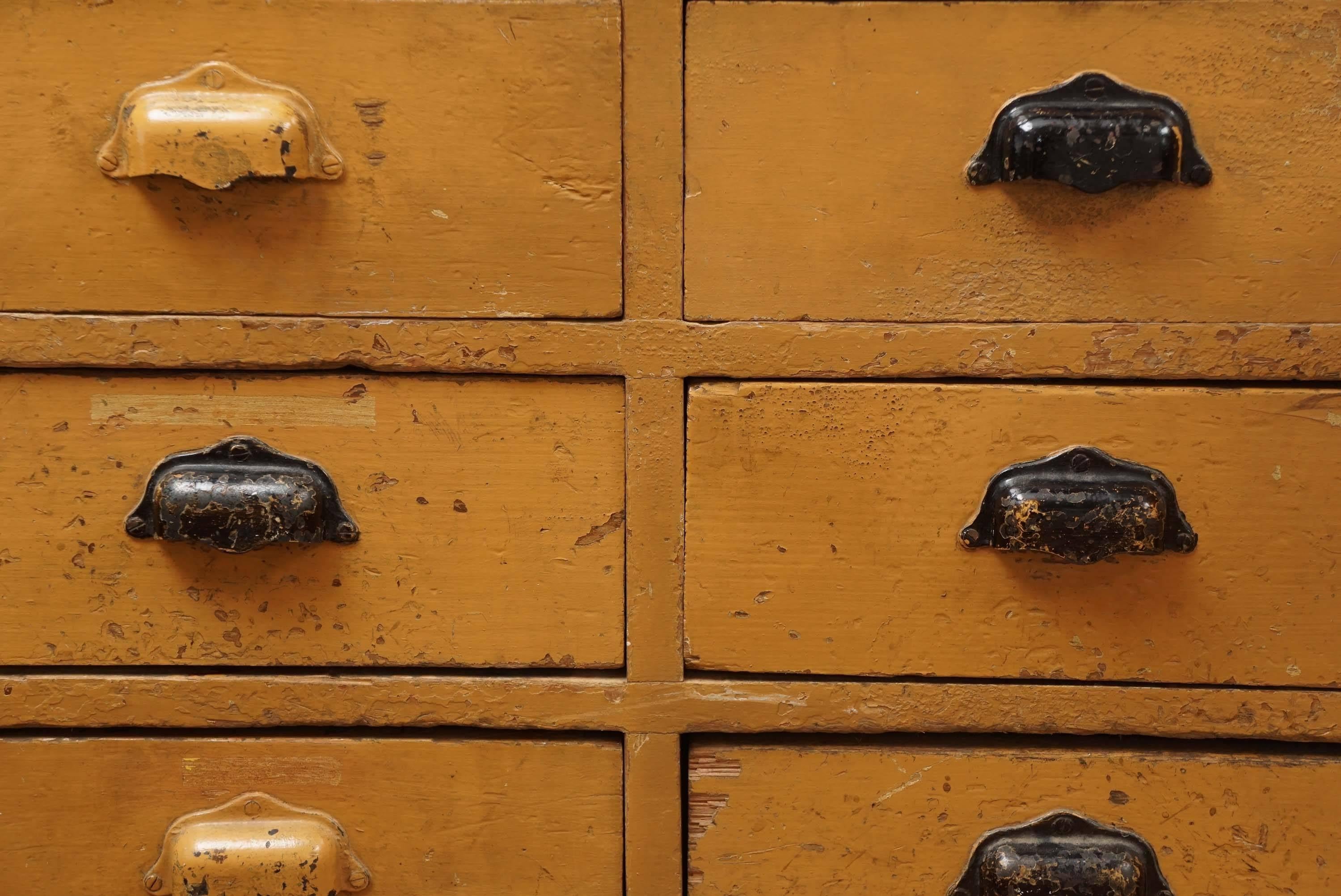 French Hardware Store Counter with Drawers on Both Sides 2