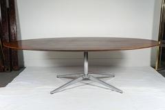 Florence Knoll Oval Rosewood Dining Table, Desk, Conference Table 8 foot