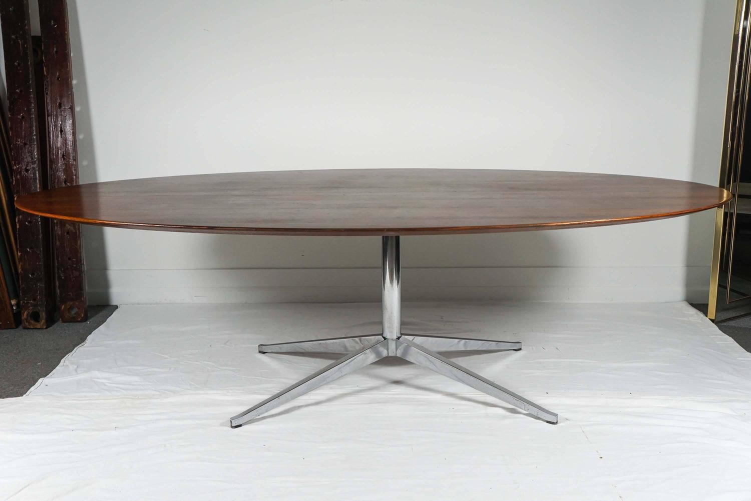 Florence Knoll Oval Rosewood Dining Table, Desk, Conference Table 8