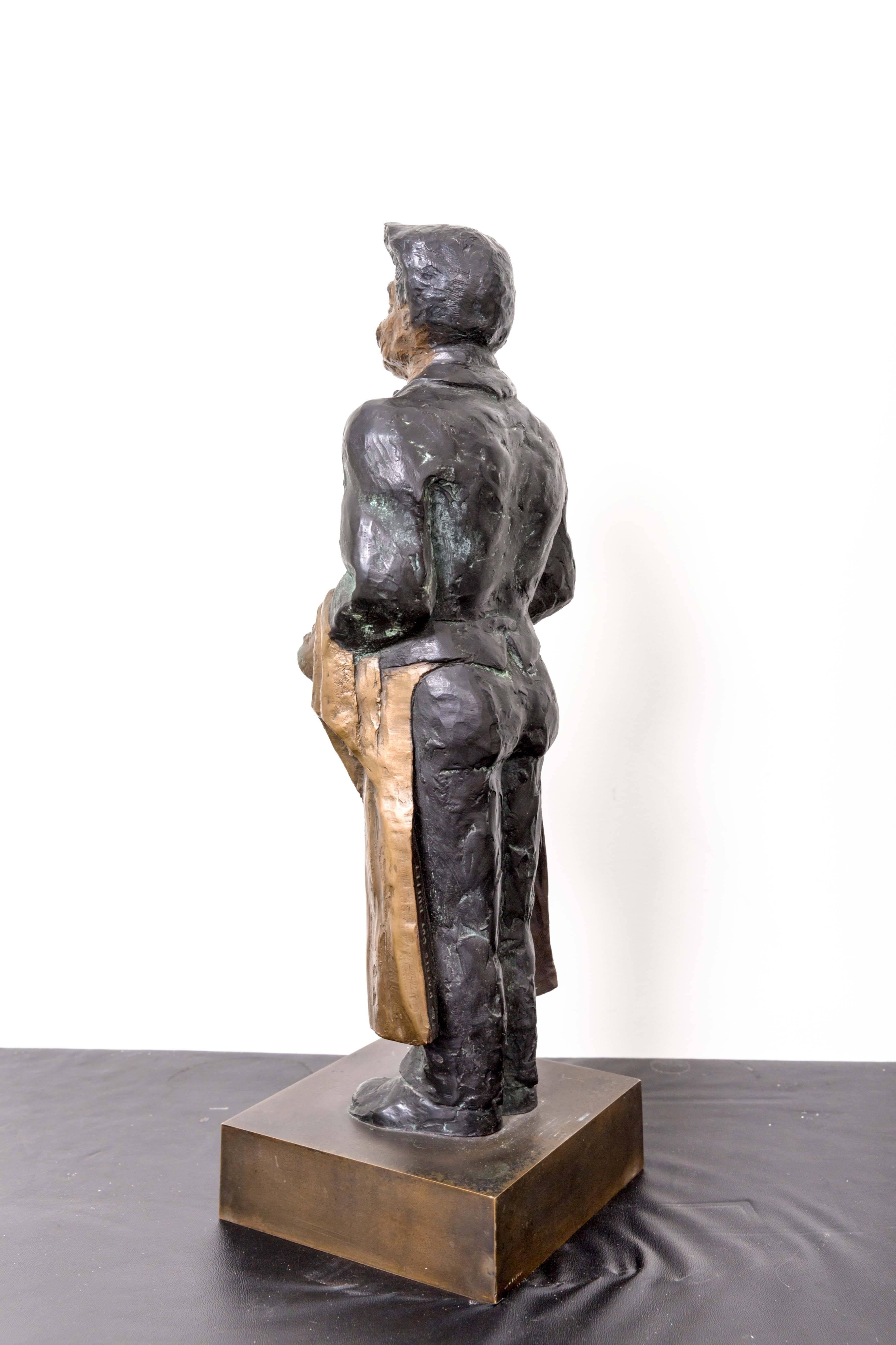 Statue en bronze intitulée Le Sommelier de Guy Buffet ; Gaston en vente 2