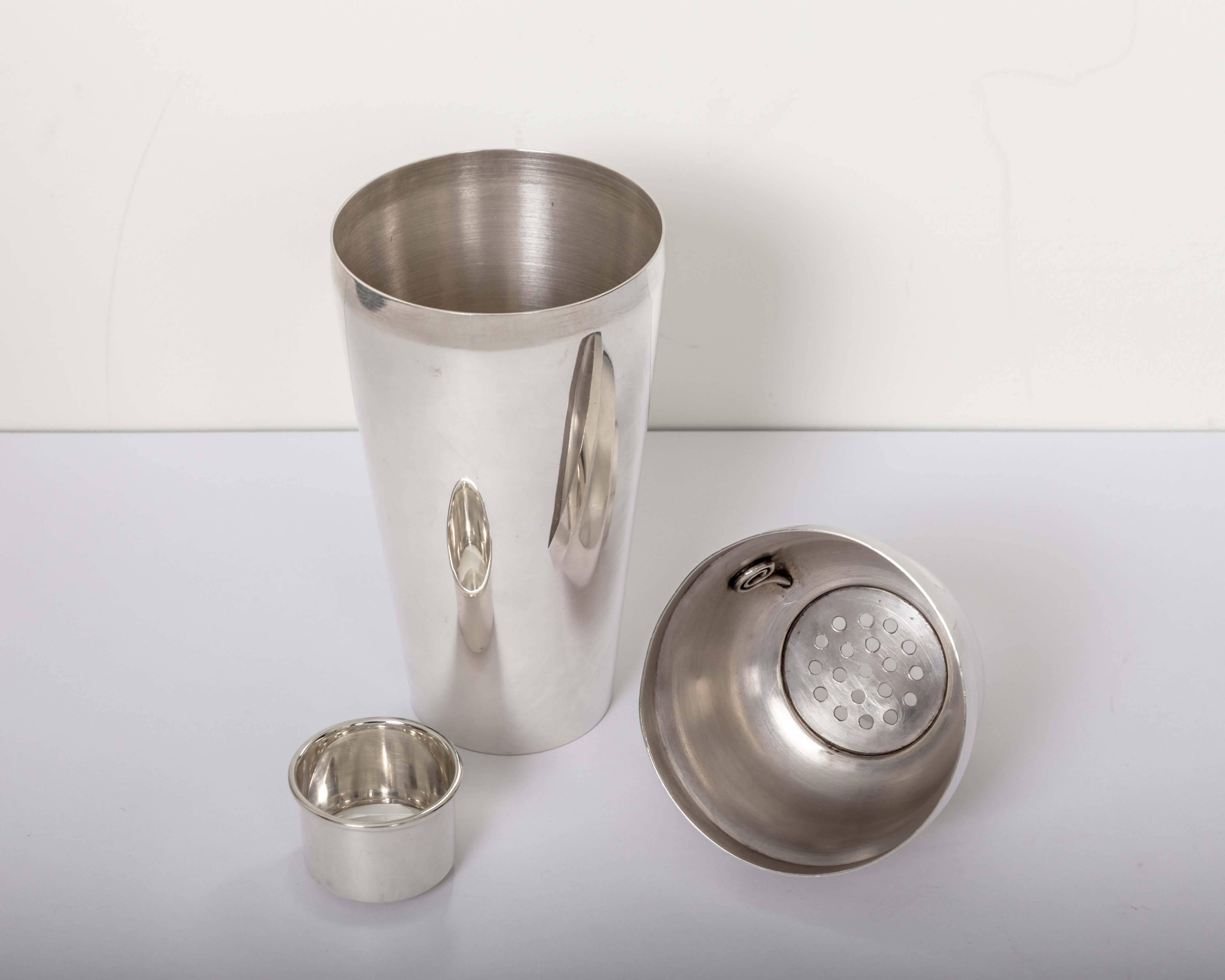 Mid-Century Sterling Silver Cocktail Shaker 2