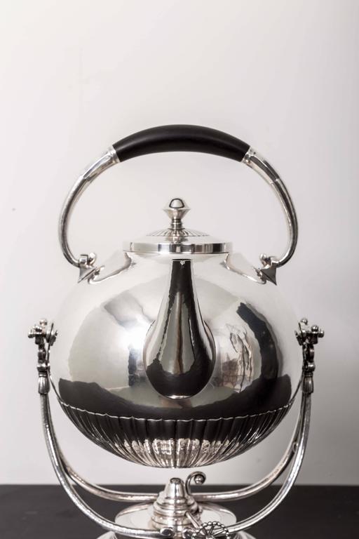 Jensen Sterling Silver Comos Tea Kettle 45 For Sale at 1stdibs