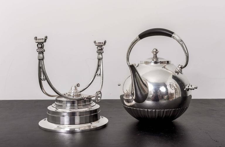 Jensen Sterling Silver Comos Tea Kettle 45 For Sale at 1stdibs