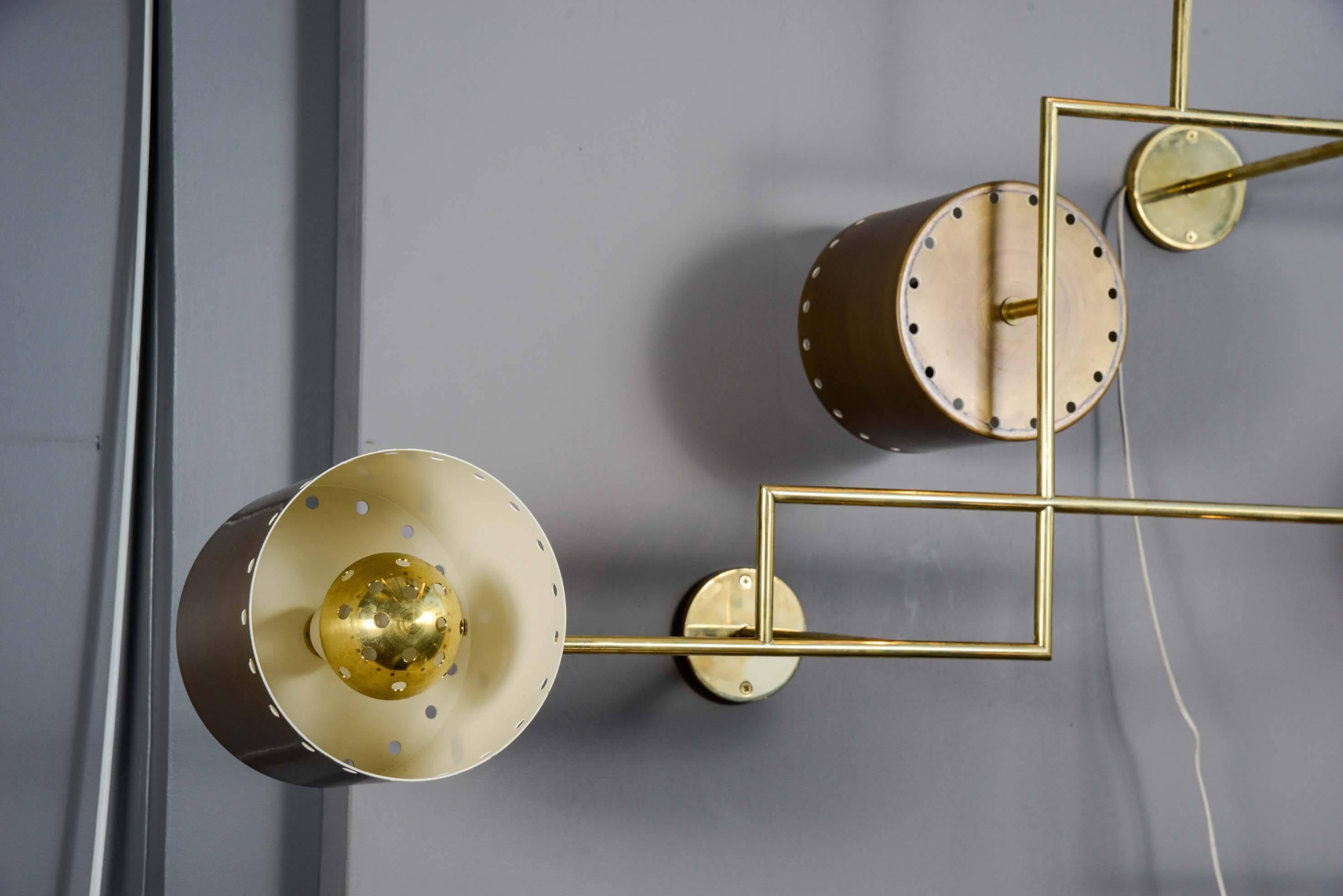 Contemporary Geometric Brass Wall Sconce by Diego Mardegan for Glustin Luminaires