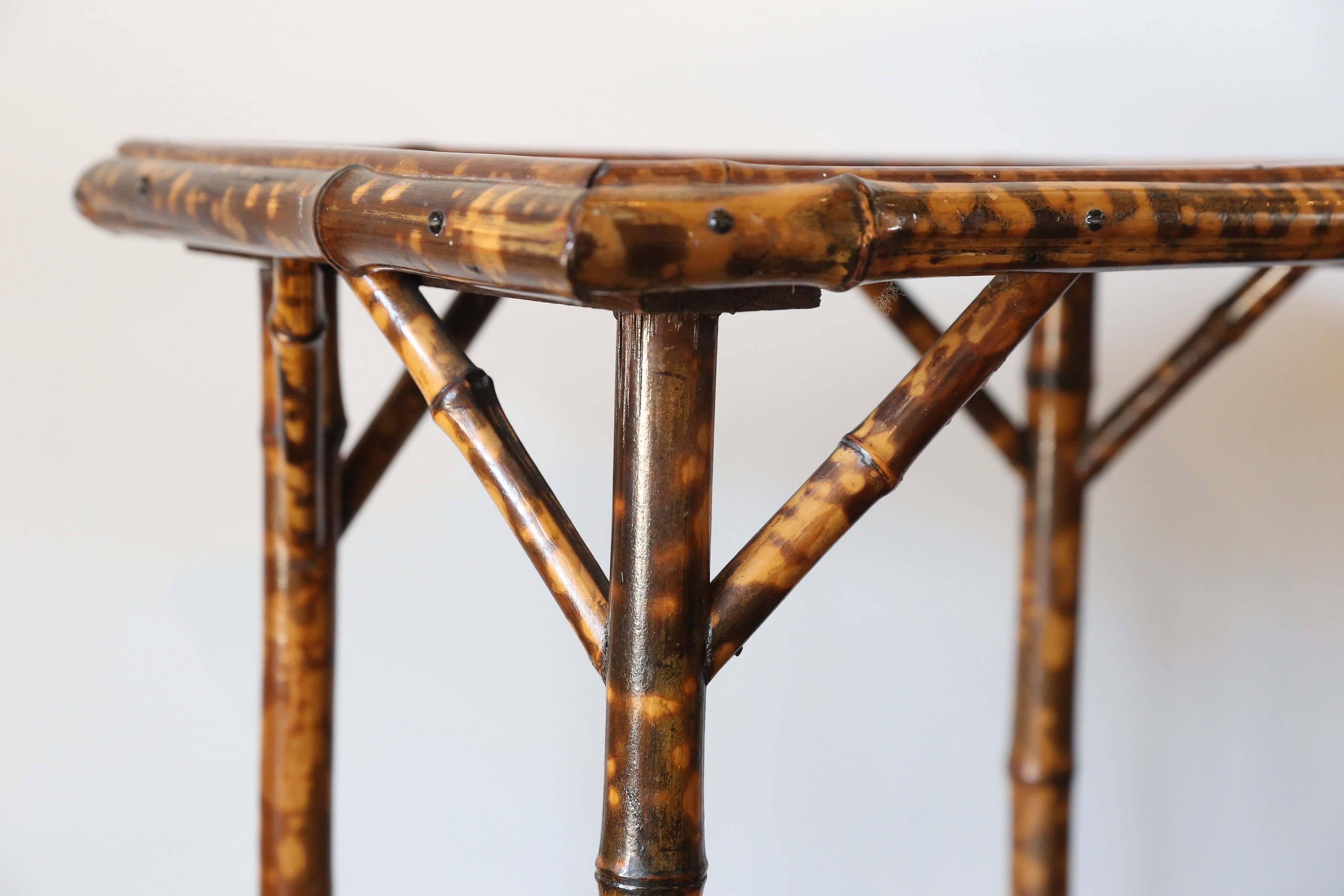 tortoise bamboo side table