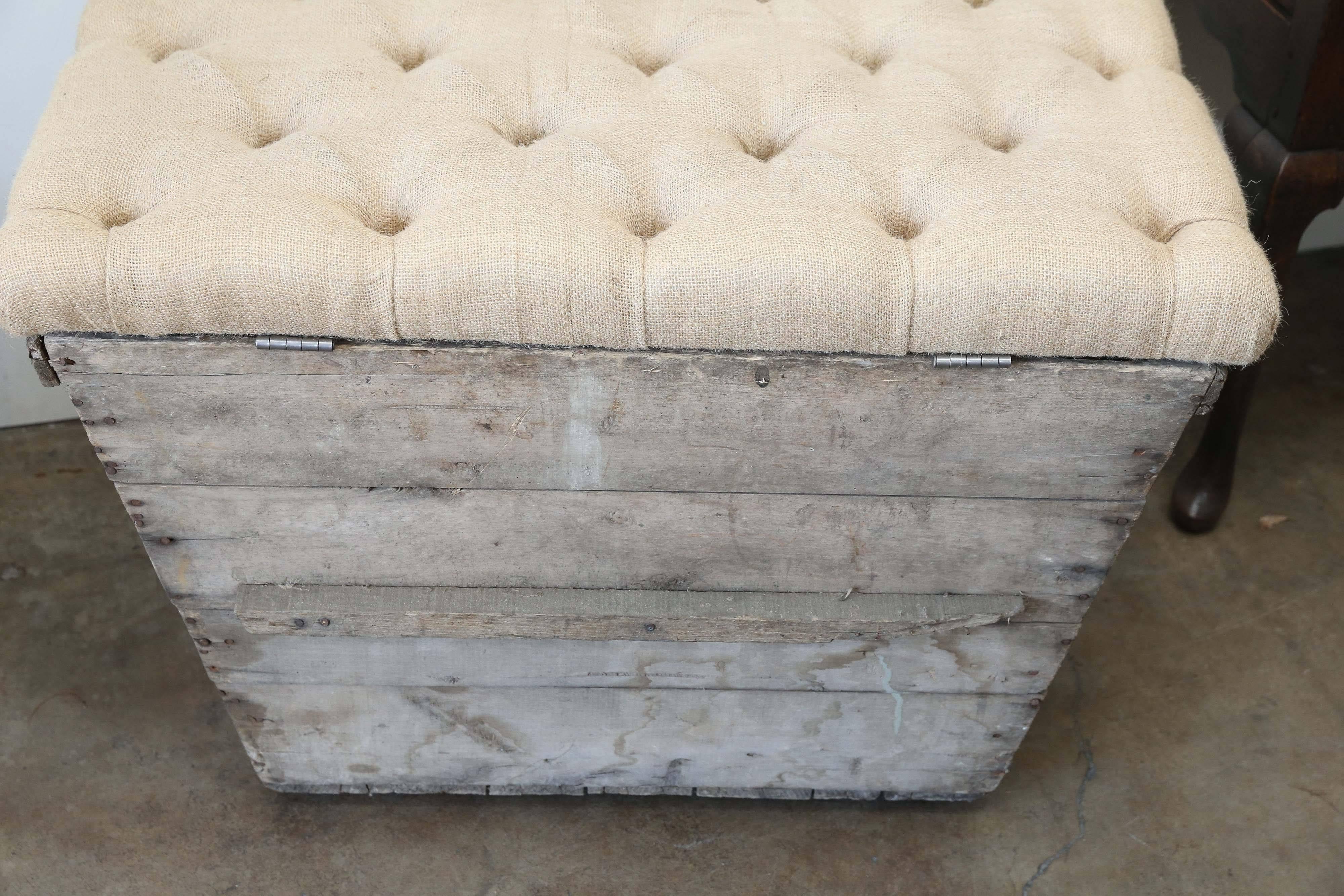 19th Century Upholstered French Champagne Crates 2