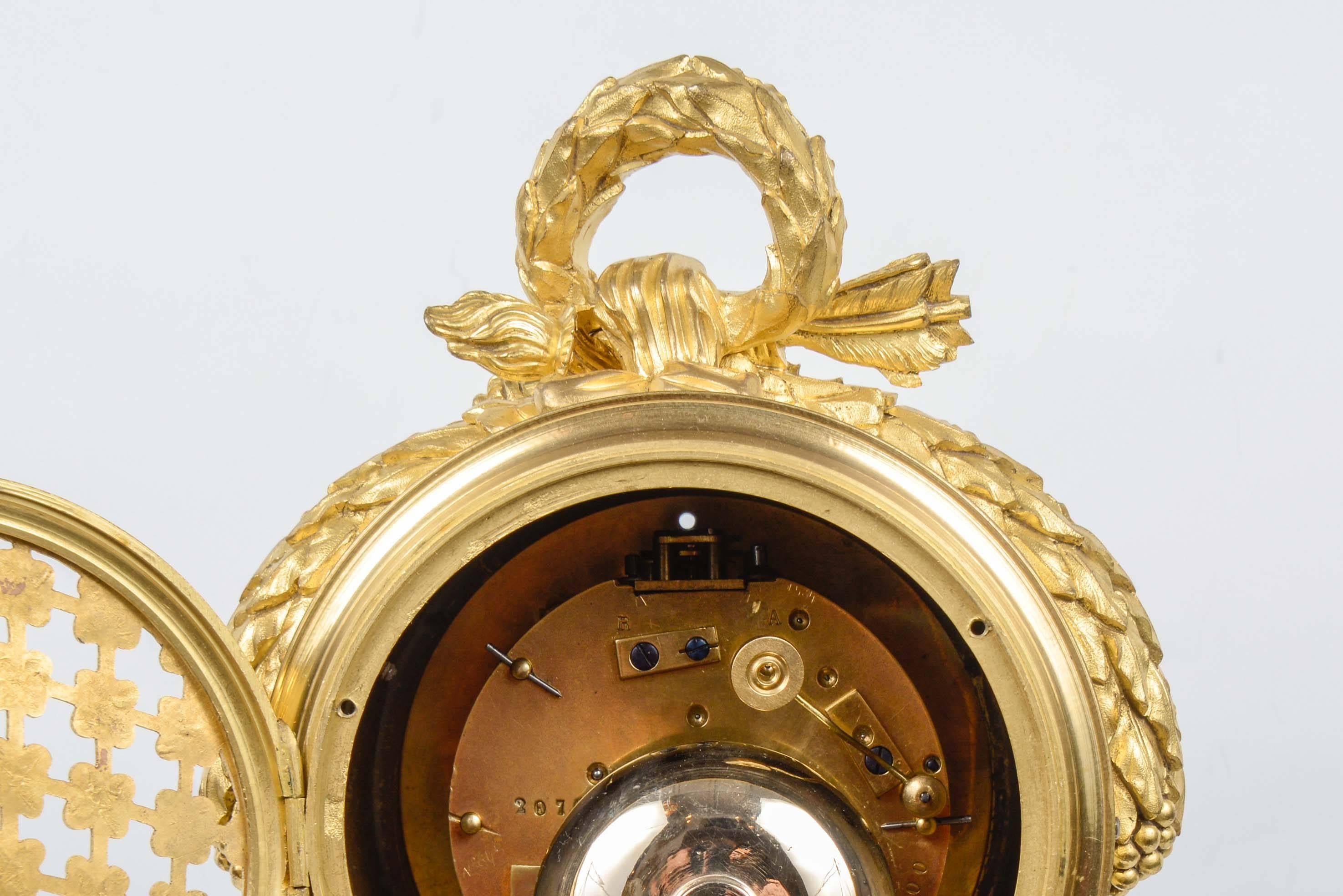 Unusual Louis XVI Style Clock For Sale 1