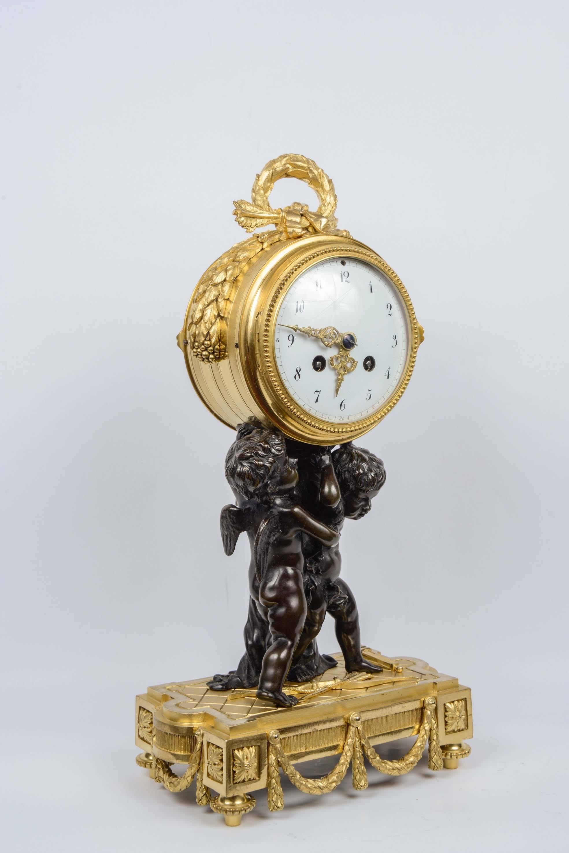 Unusual Louis XVI Style Clock For Sale 2