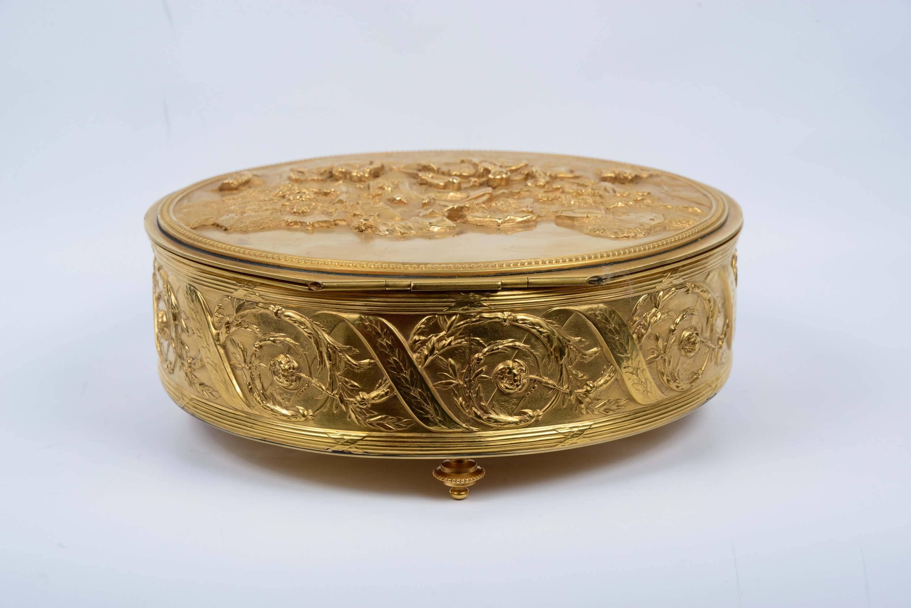 Impressive Bronze Jewelry Box In Excellent Condition For Sale In Paris, FR