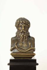 Early 19th Century Italian Bronze Bust of Asclepius