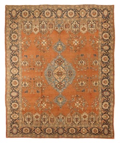 Tappeti persiani Khoi - Lana Blu Avorio Arancione 10346
