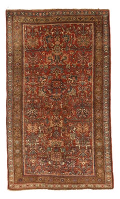 Persian Bijar Small Rug - Wool Red 10325
