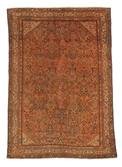Petit tapis persan Malayer - Laine rose 10516