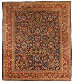 Persian Sultanabad Area Rugs - Wool Ivory Navy Blue Red 10646