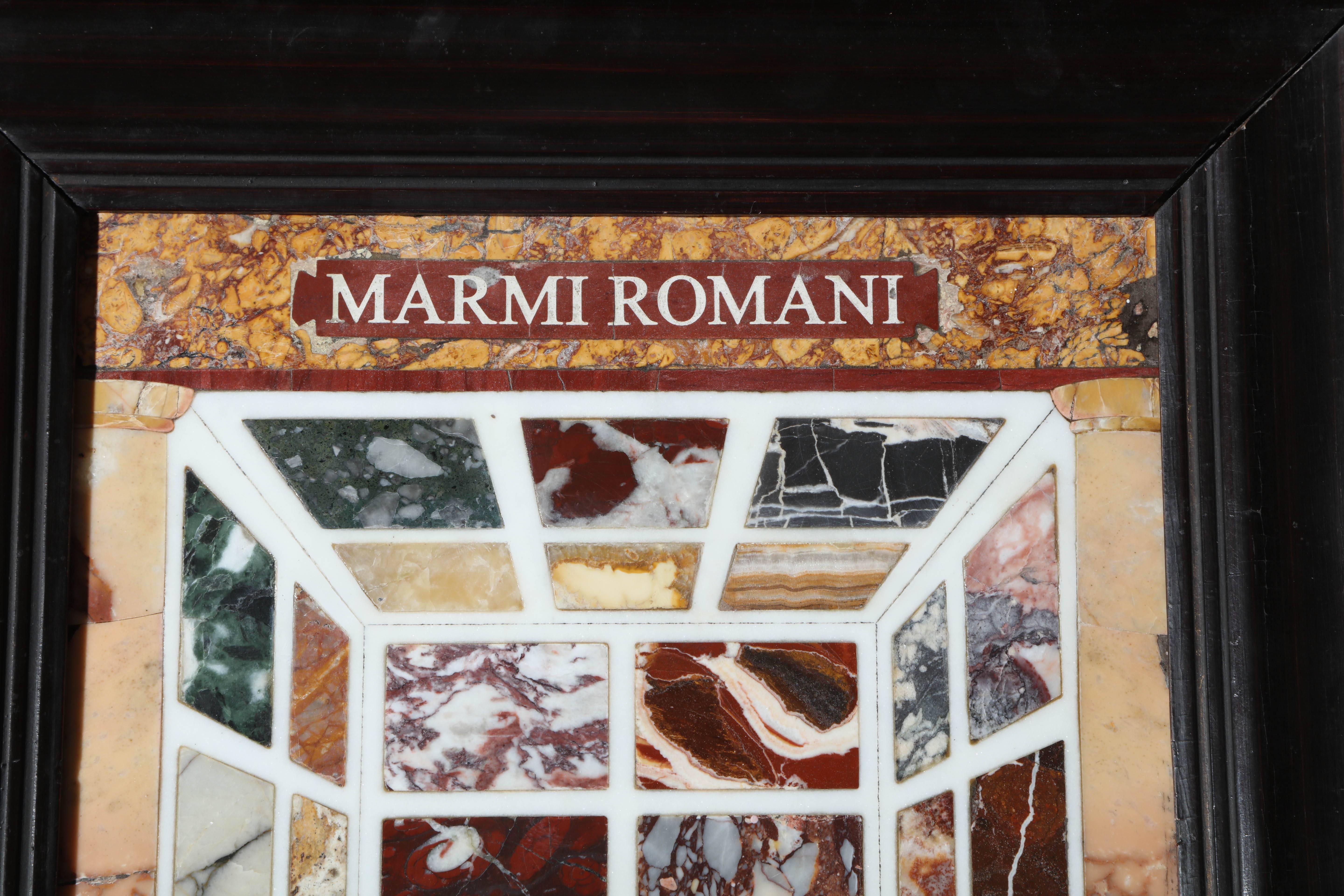 Neoclassical Sample of the 19th Century Marbles of Rome For Sale