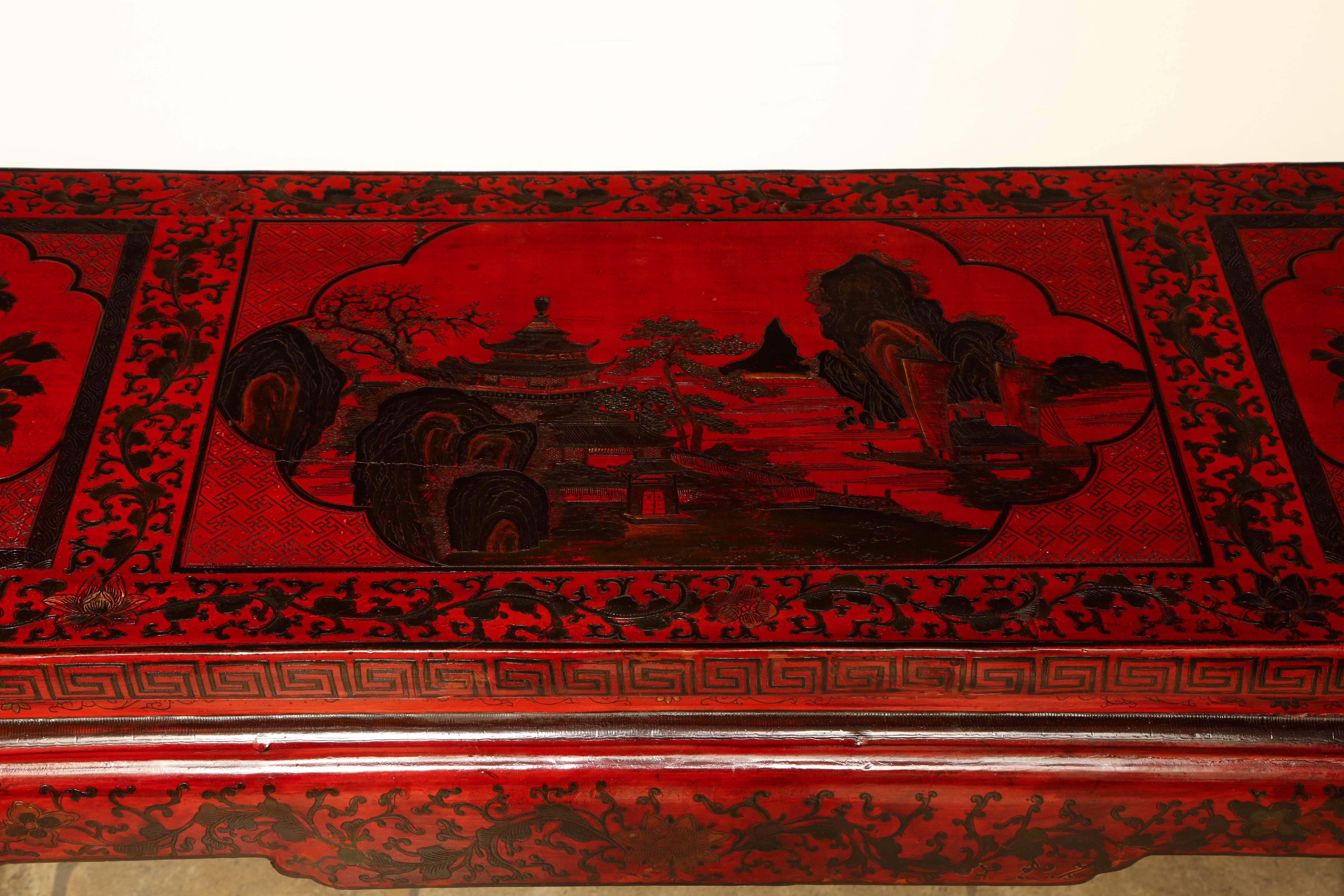 Chinese Red Lacquered Alter Table 2