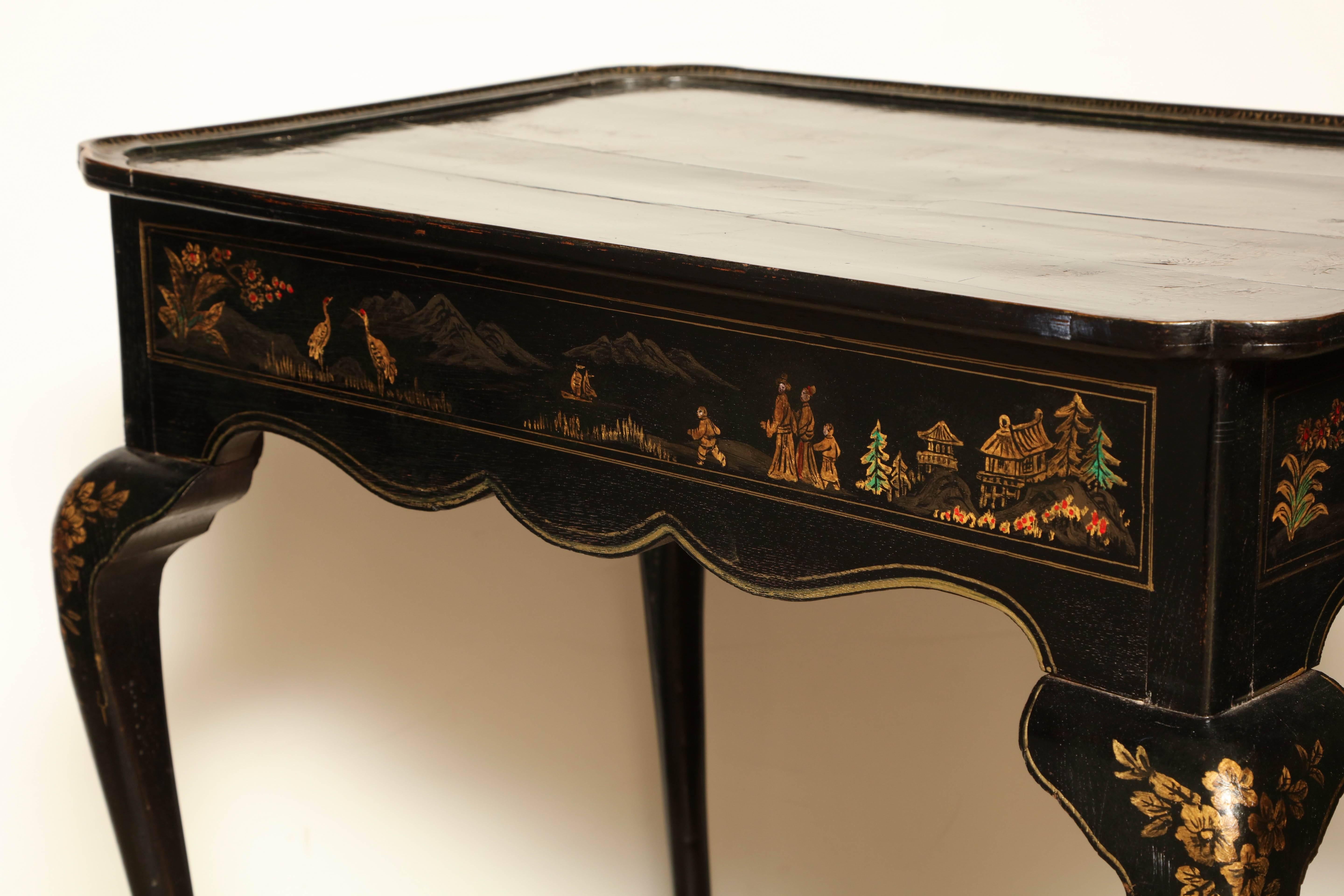 Queen Anne Lacquered Tea Table 4