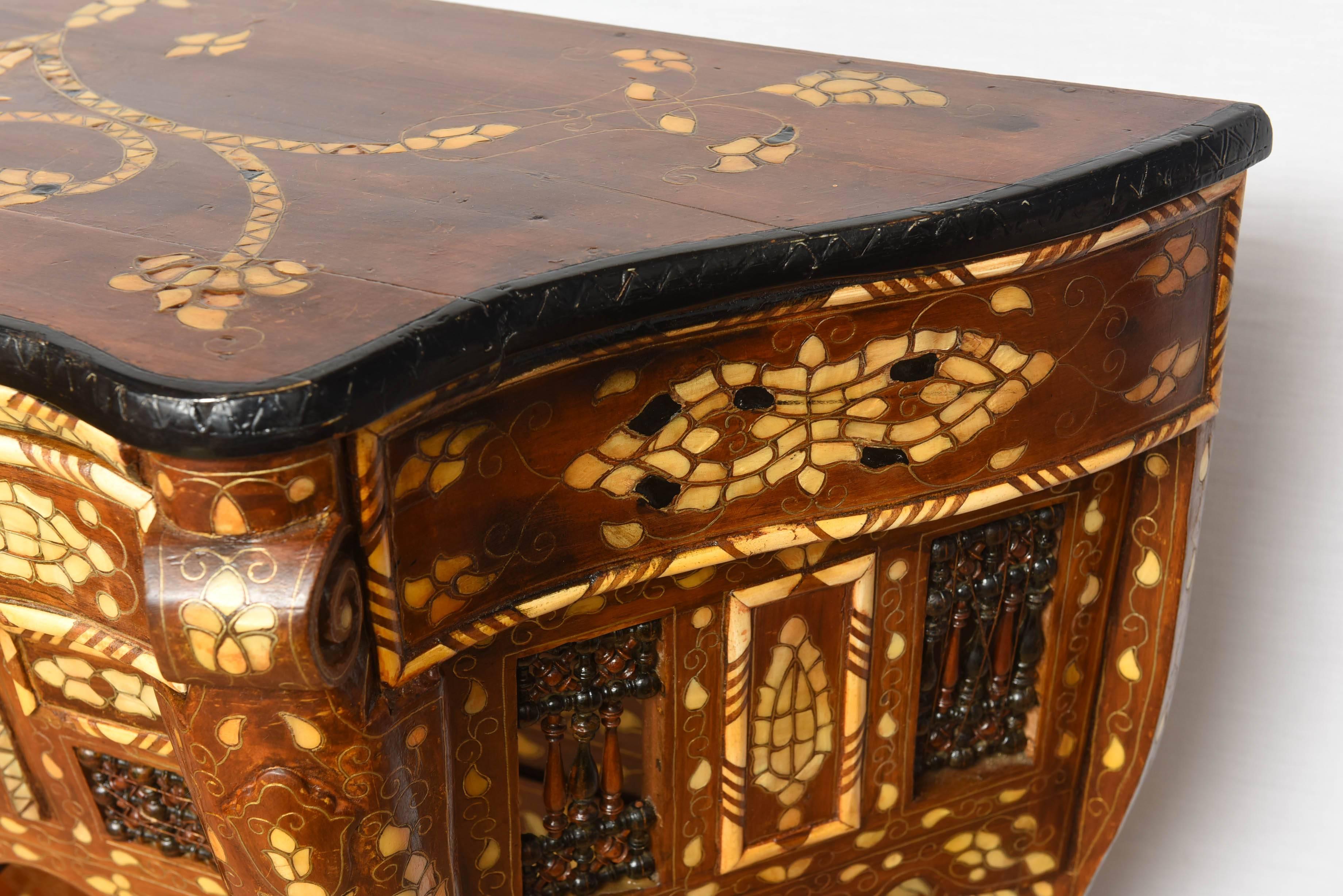 Syrian Mother-of Pearl-Inlaid Hardwood Console 4