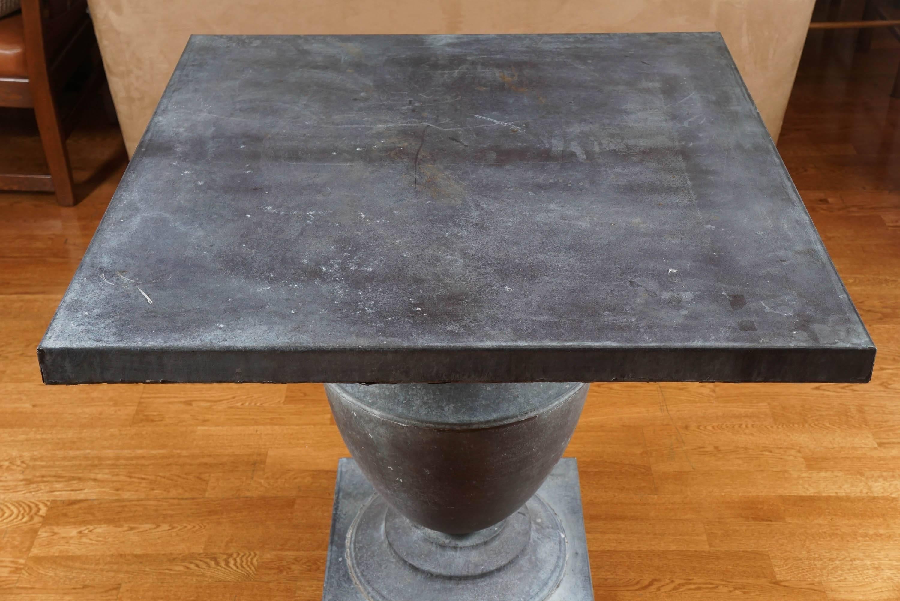 American Pedestal Zinc Table