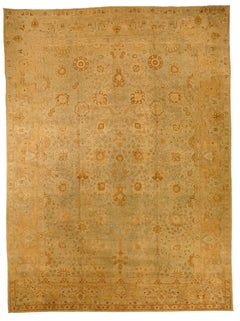 Tappeti persiani Tabriz Circa 1940 - Lana Blu Giallo 15027