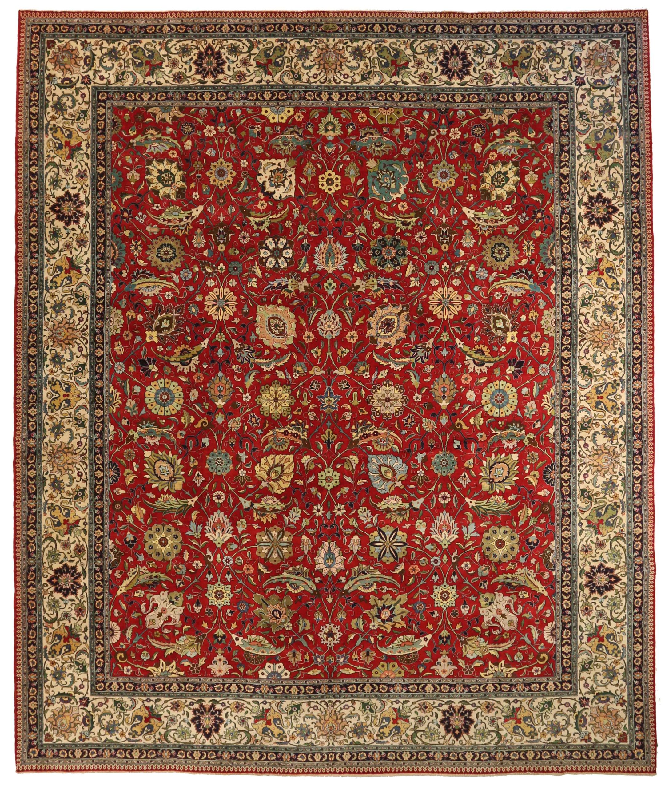Persian Tabriz Area Rugs Circa 1880 - 67207