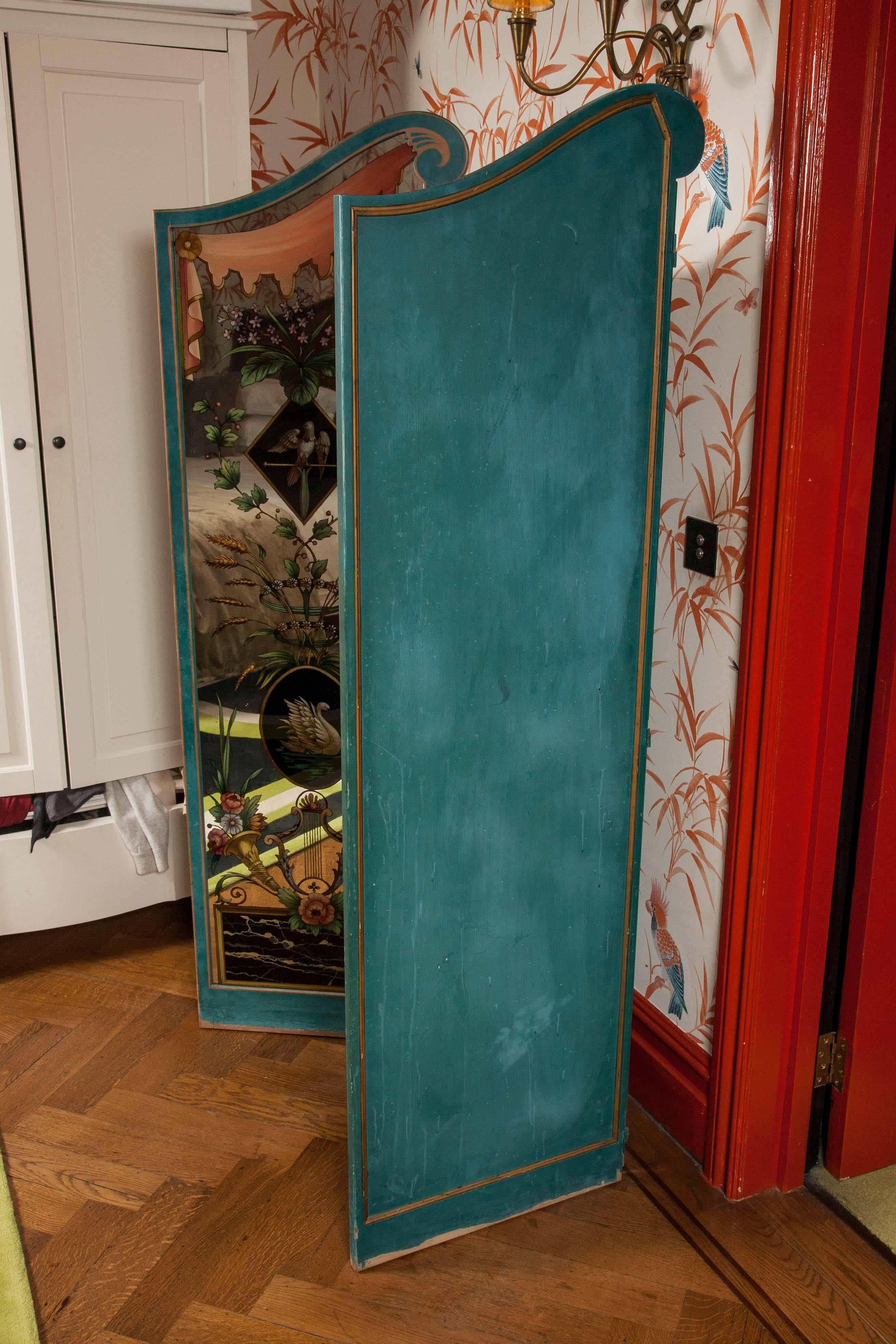 Three-Part Mirrored Screen For Sale 1