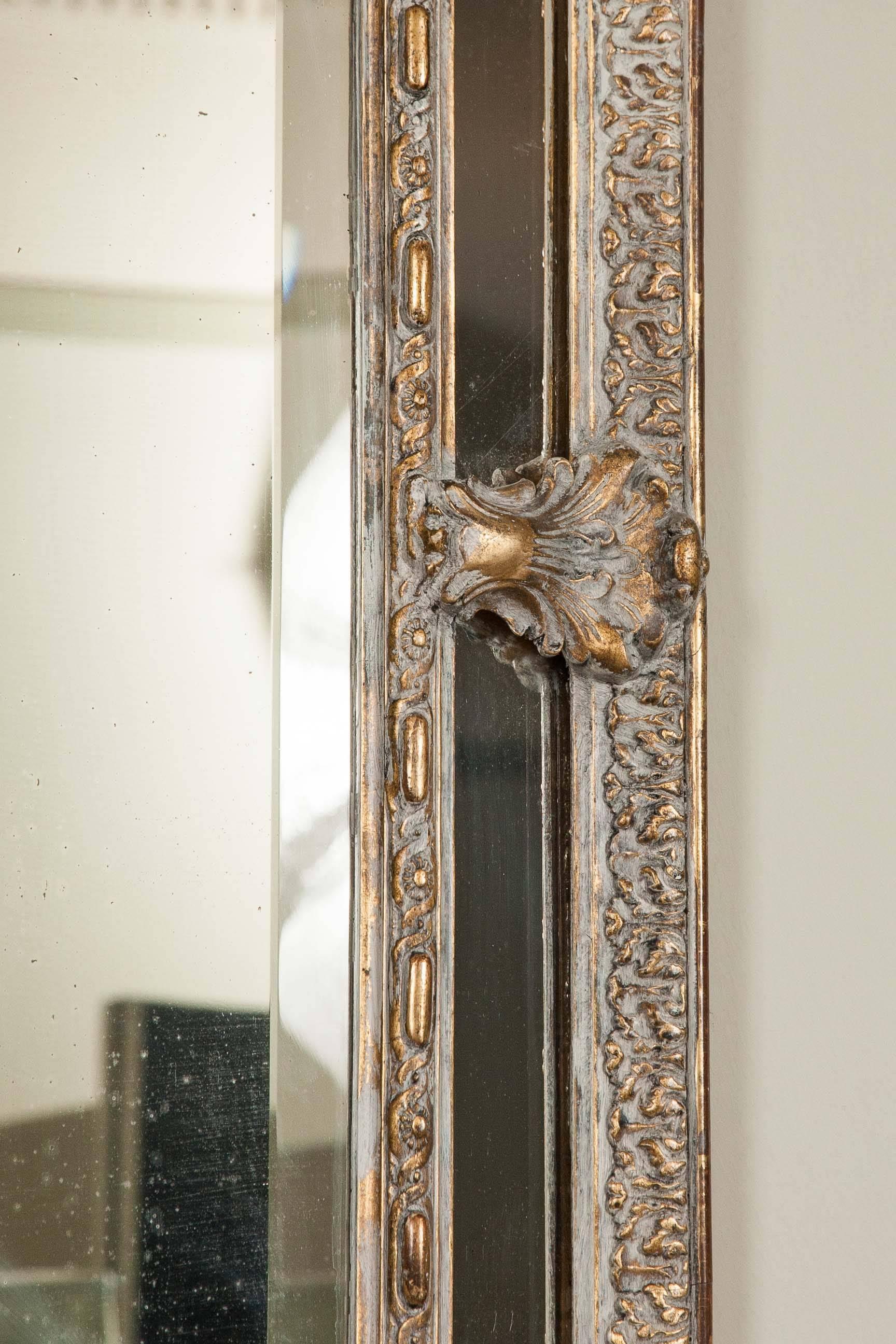 20th Century Pair of Large Ornate Mirrors with Detailed Frame  For Sale