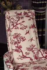 White Frame Patterned Armchair