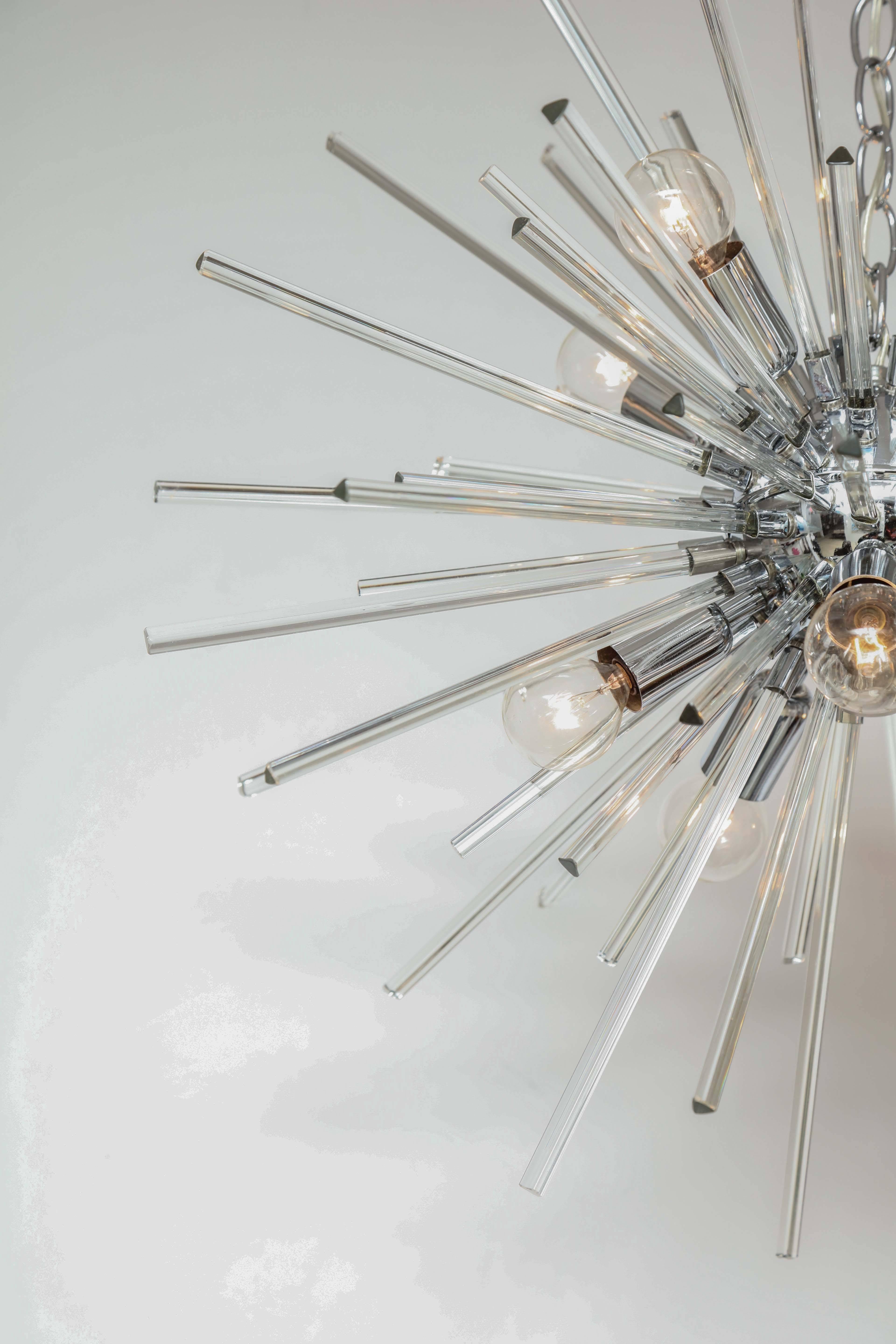 Modern Italian Murano Glass Sputnik Chandelier Attributed to Venini, circa 1970s