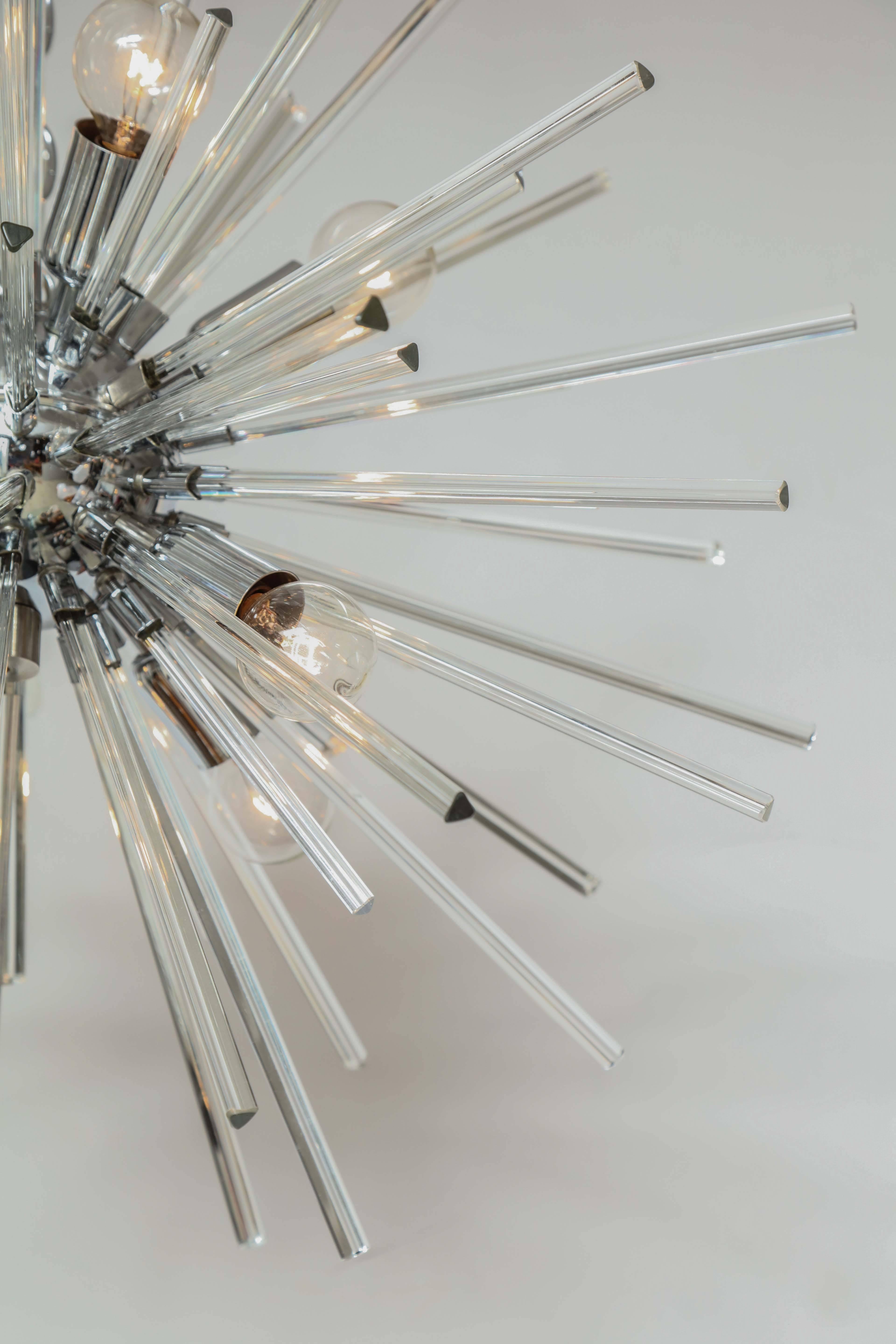 Italian Murano Glass Sputnik Chandelier Attributed to Venini, circa 1970s 1