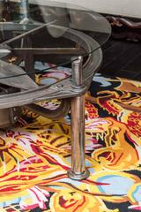 Industrial Steel Architectural Element as a Low Table with Glass Top, circa 1914