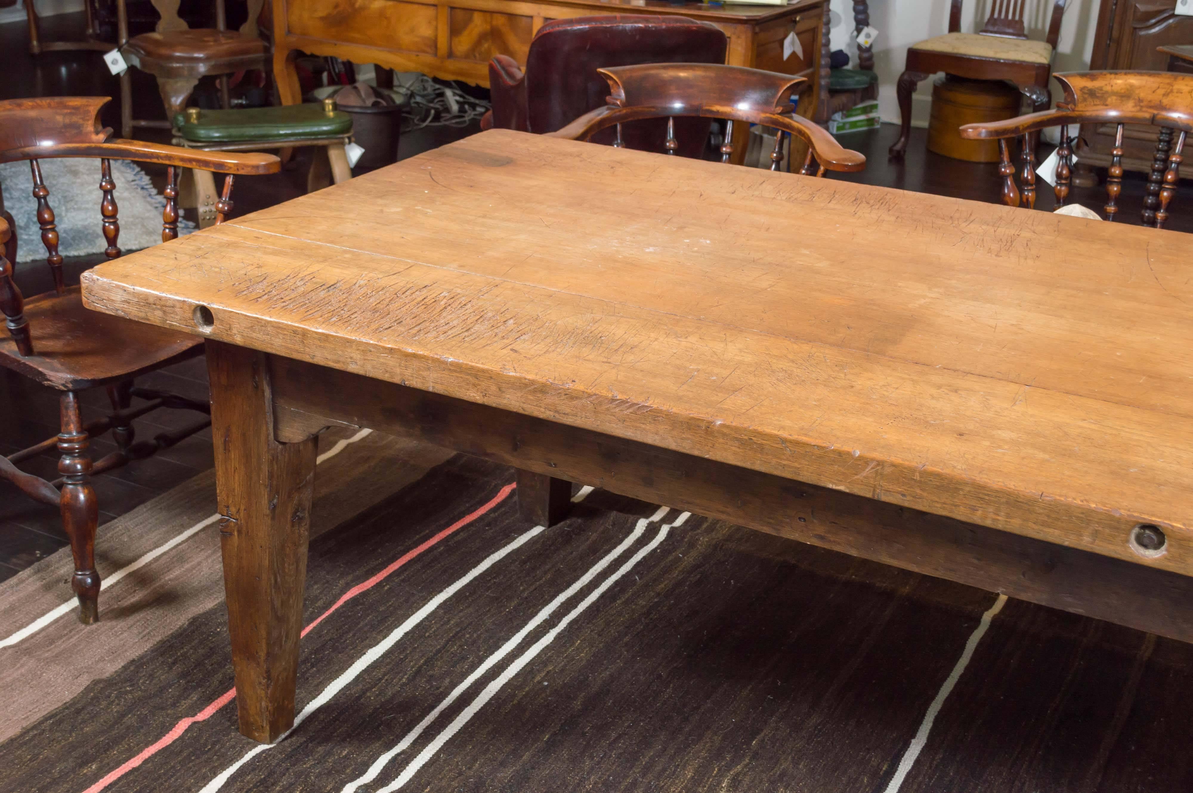 Very Large-Scale Farm House Table, English, circa 1840 In Excellent Condition For Sale In San Francisco, CA