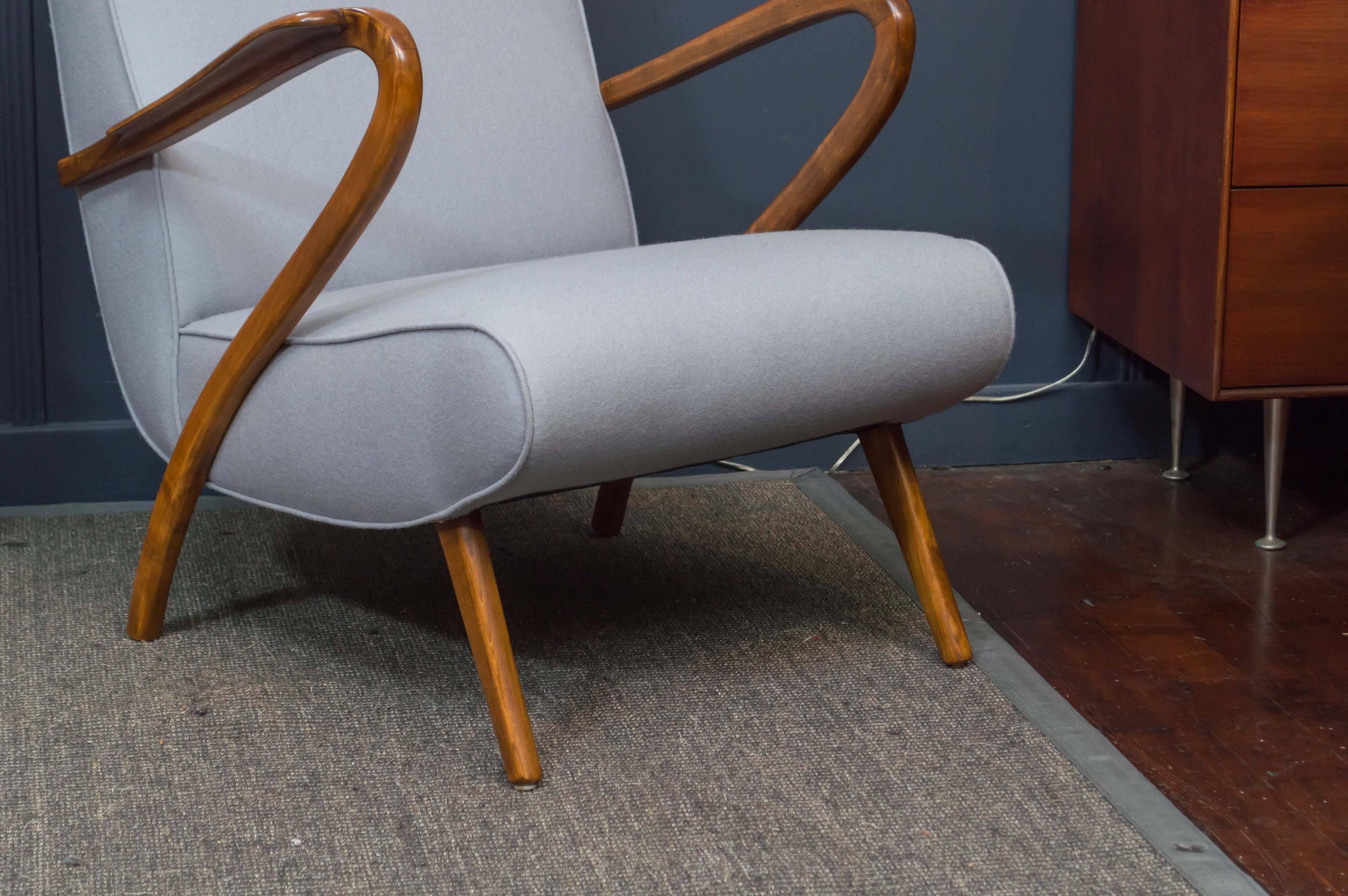Mid-Century Modern Pair of Italian Lounge Chairs