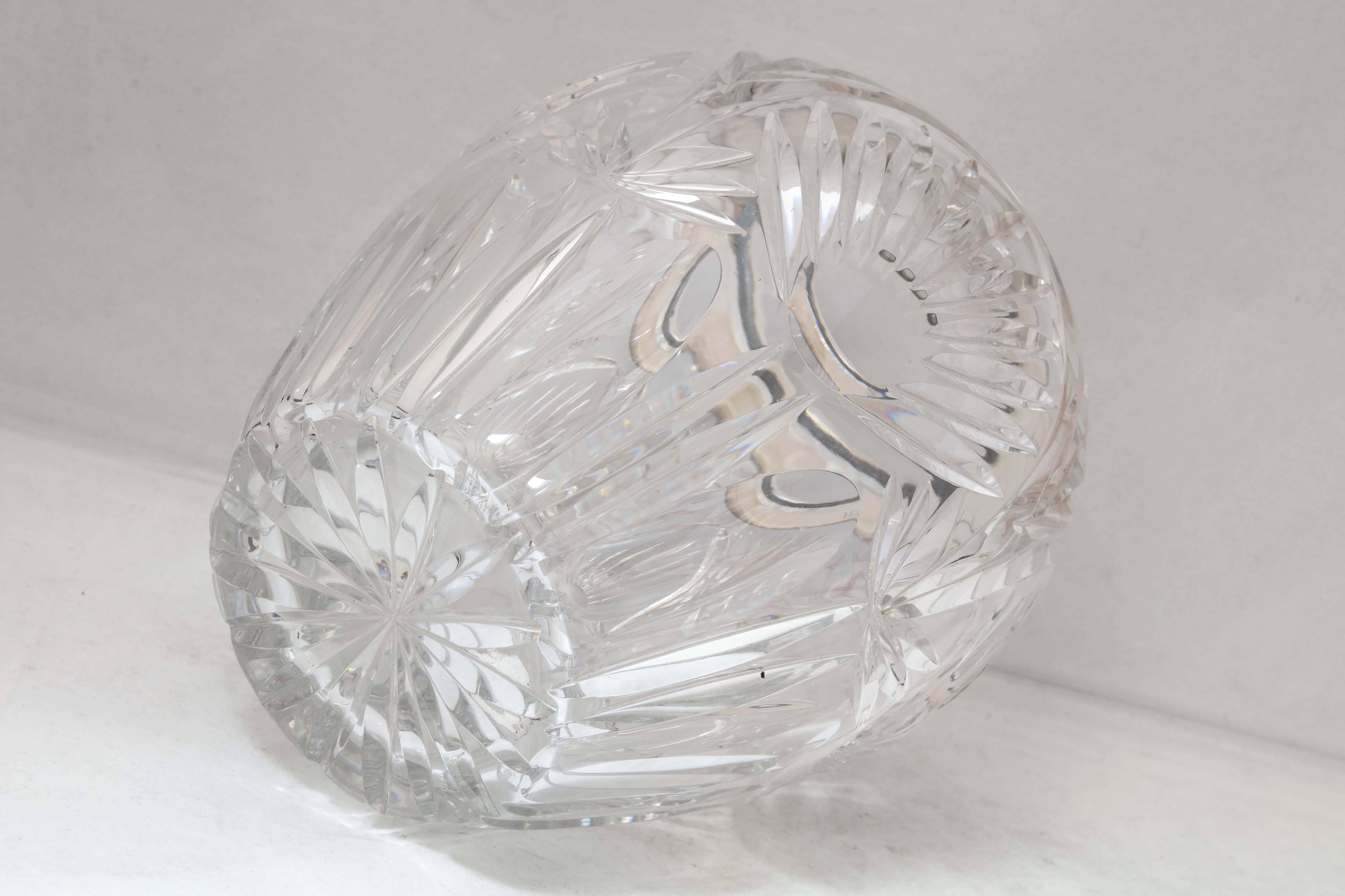 Art Deco Sterling Silver-Mounted Cut Crystal Vase 1