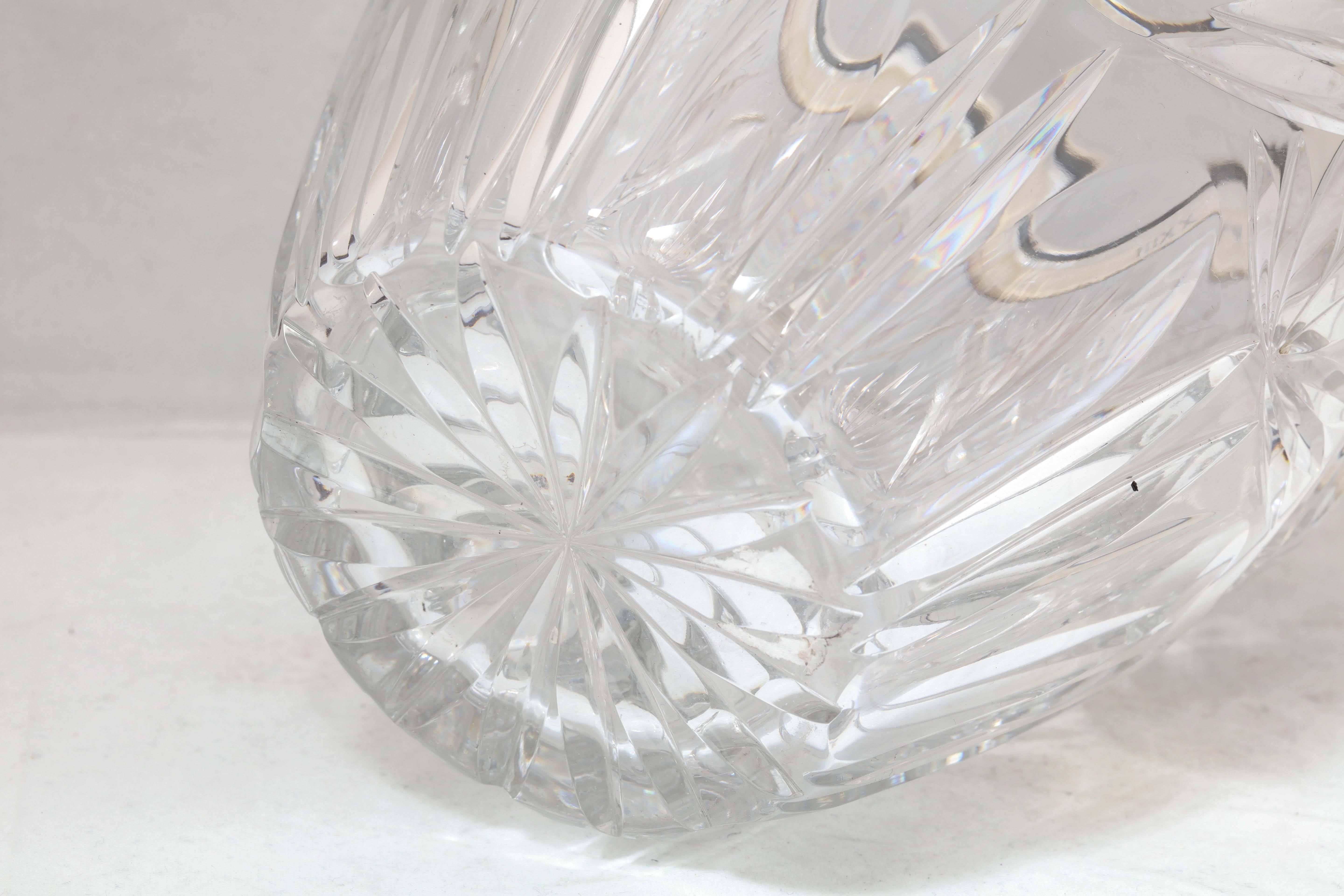 Art Deco Sterling Silver-Mounted Cut Crystal Vase 2