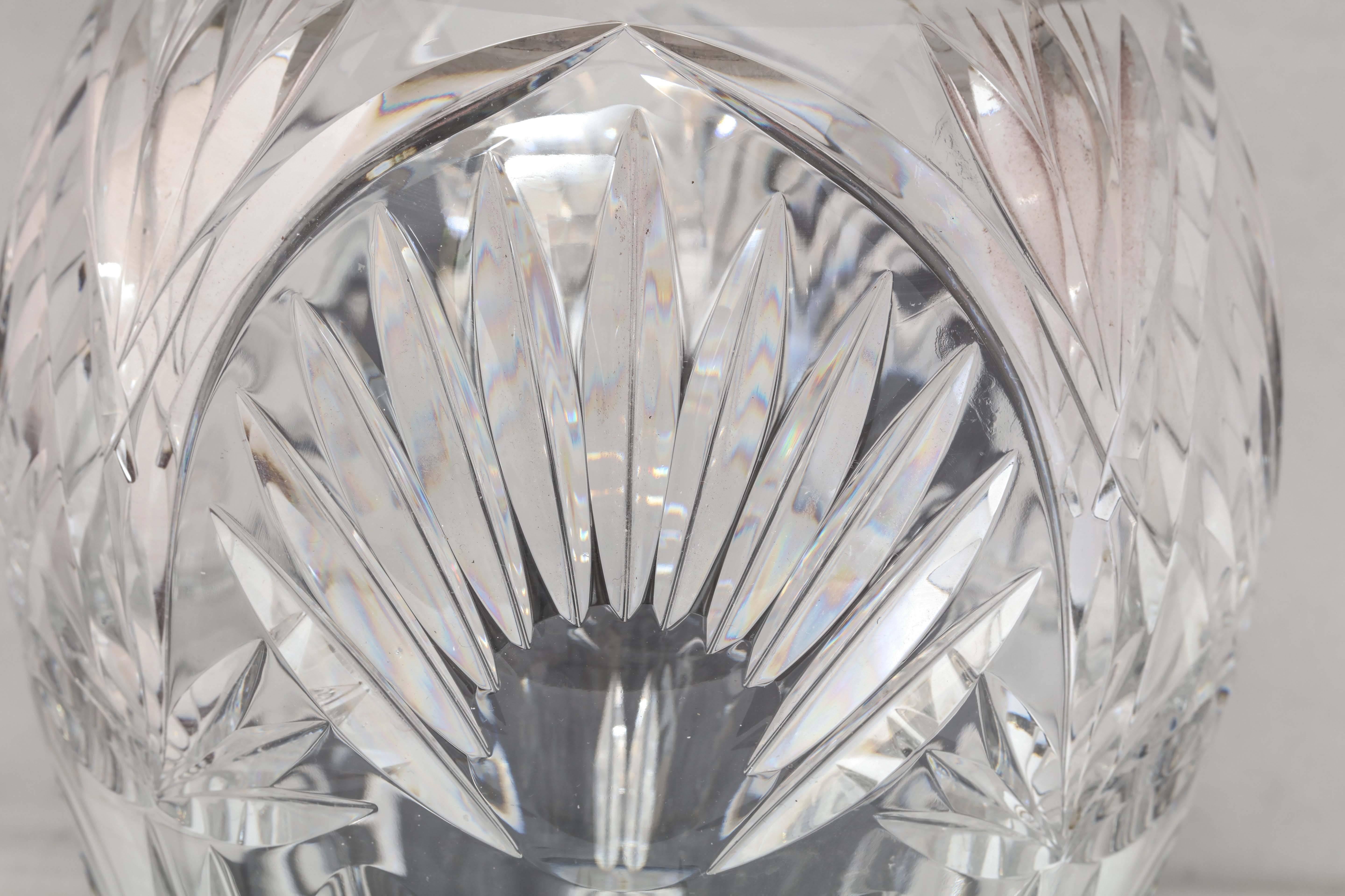 Art Deco Sterling Silver-Mounted Cut Crystal Vase 5