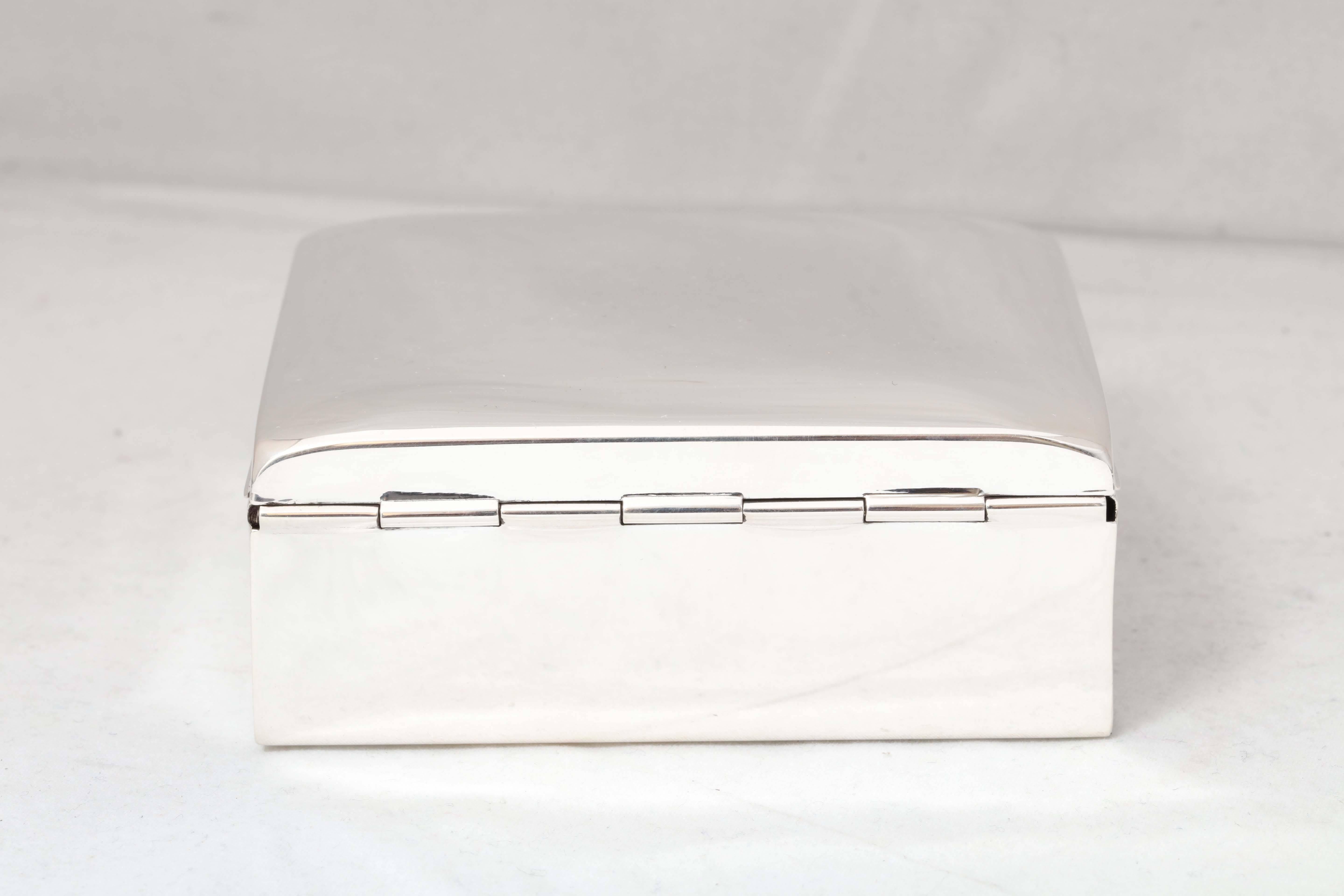 Mid-20th Century Art Deco Sterling Silver Table Box