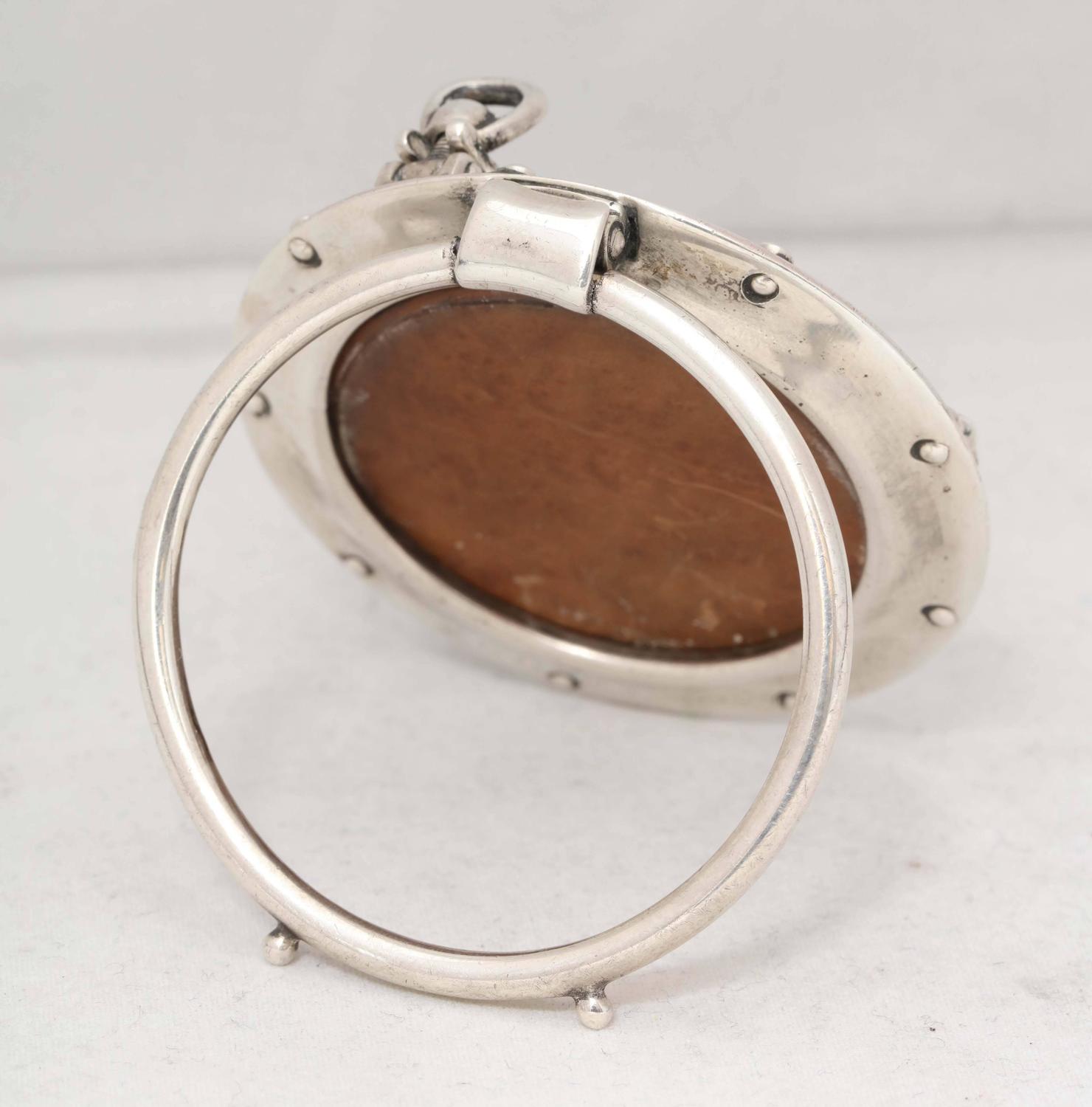 Unusual MidCentury Tiffany Sterling Silver "Porthole" Picture Frame at