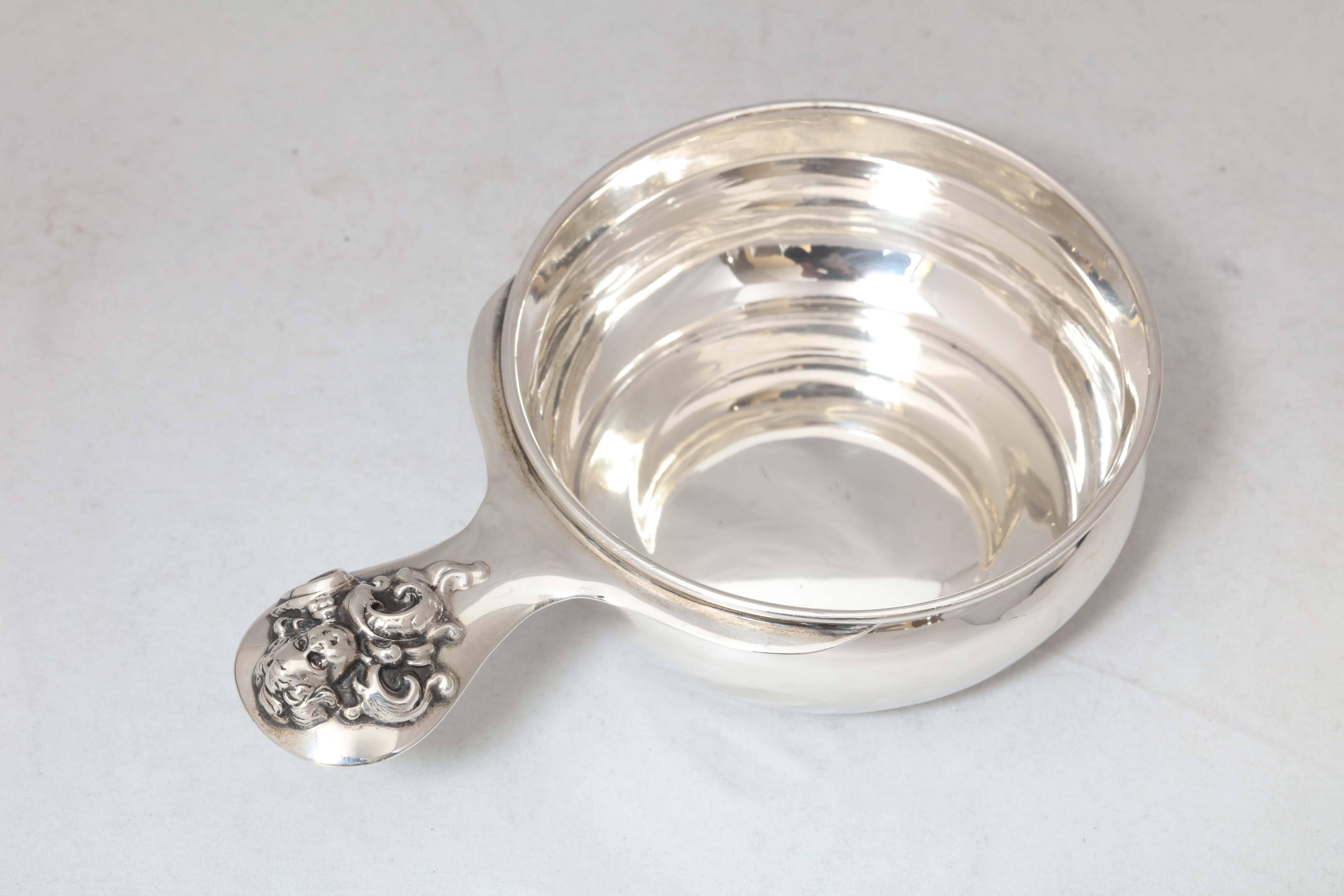 Early 20th Century Rare Art Nouveau Sterling Silver Porringer