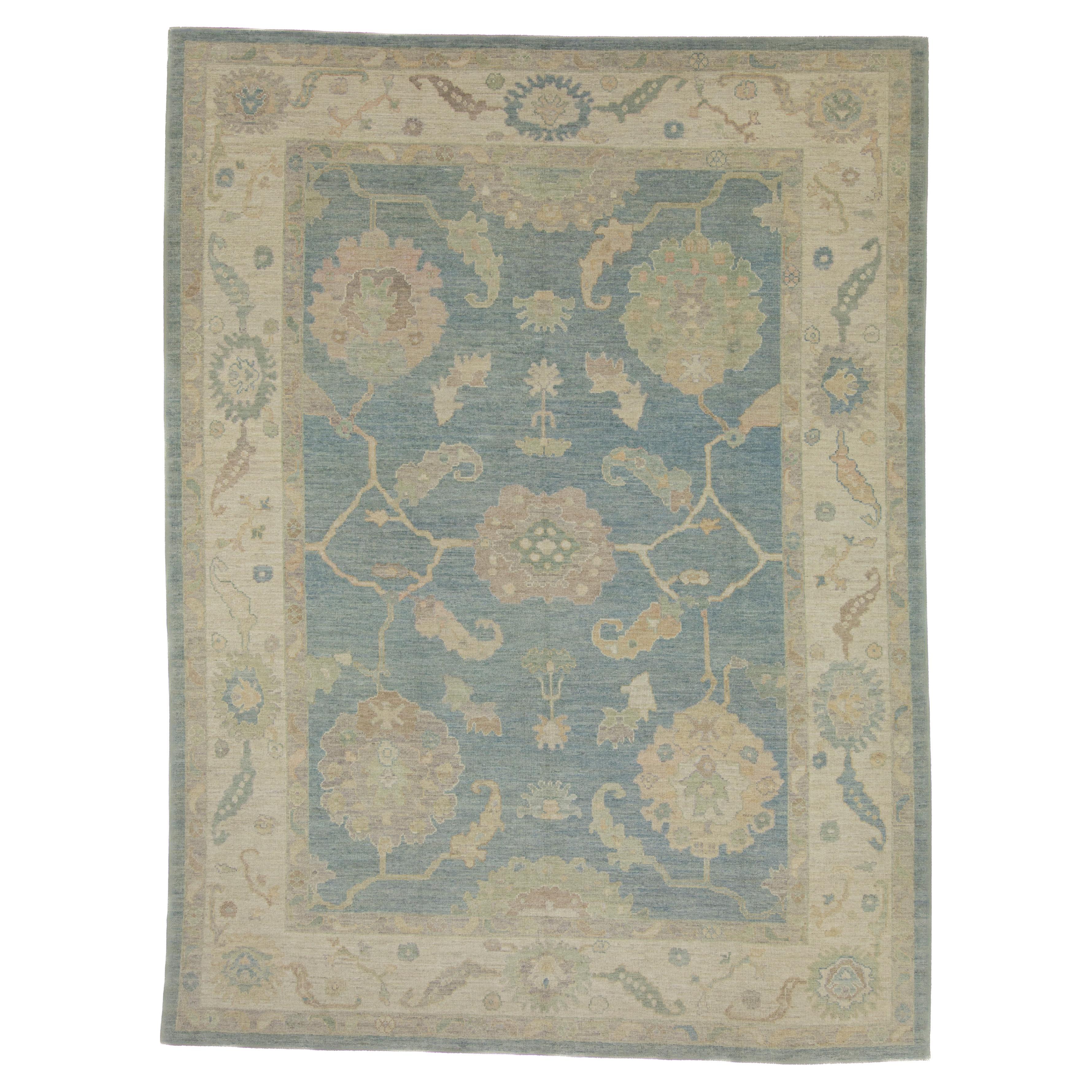 Turkish Oushak Rug 9'4" x 12'5"