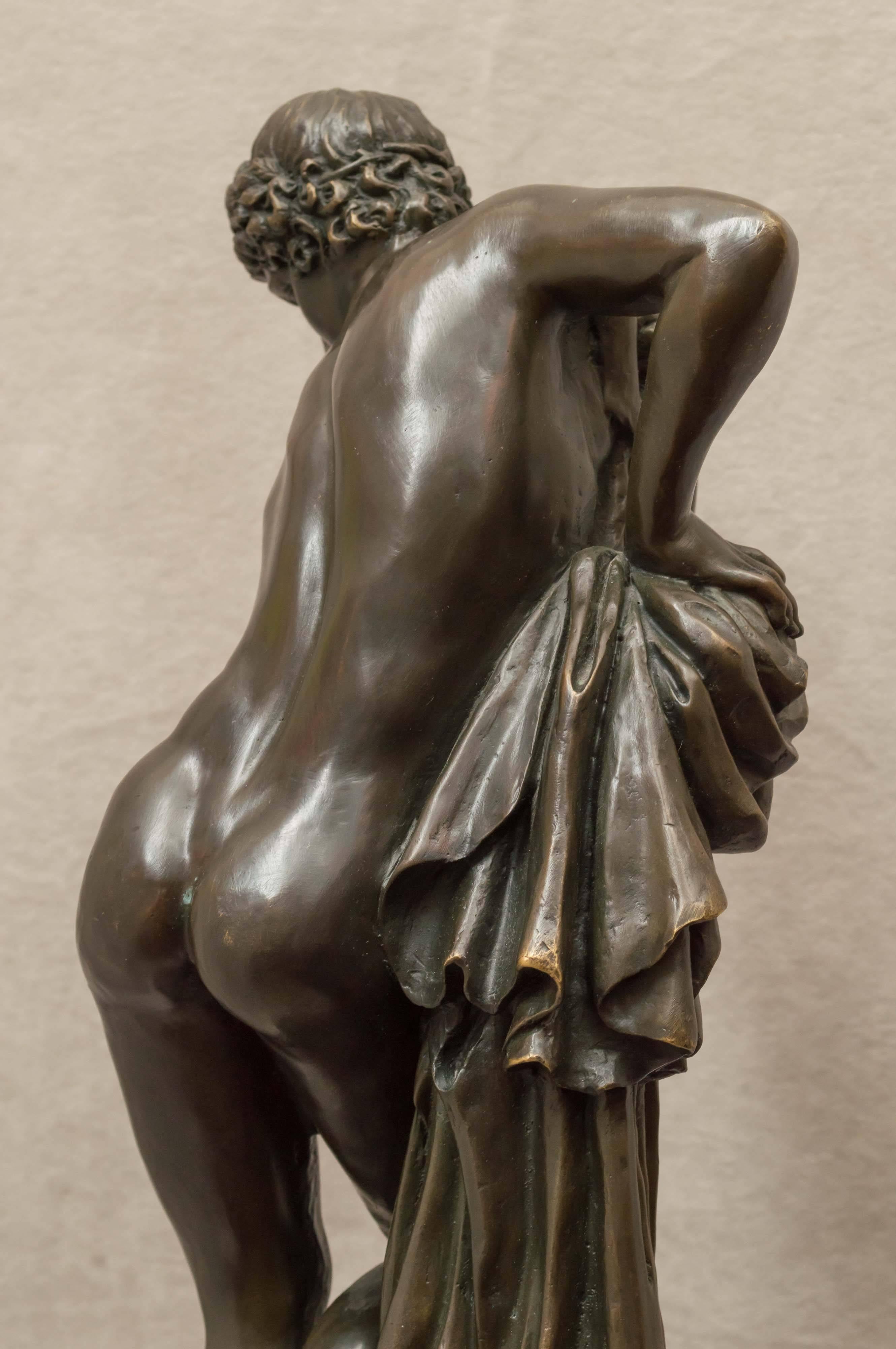 Large Bronze Figure of a Male Nude, Artist Signed 1