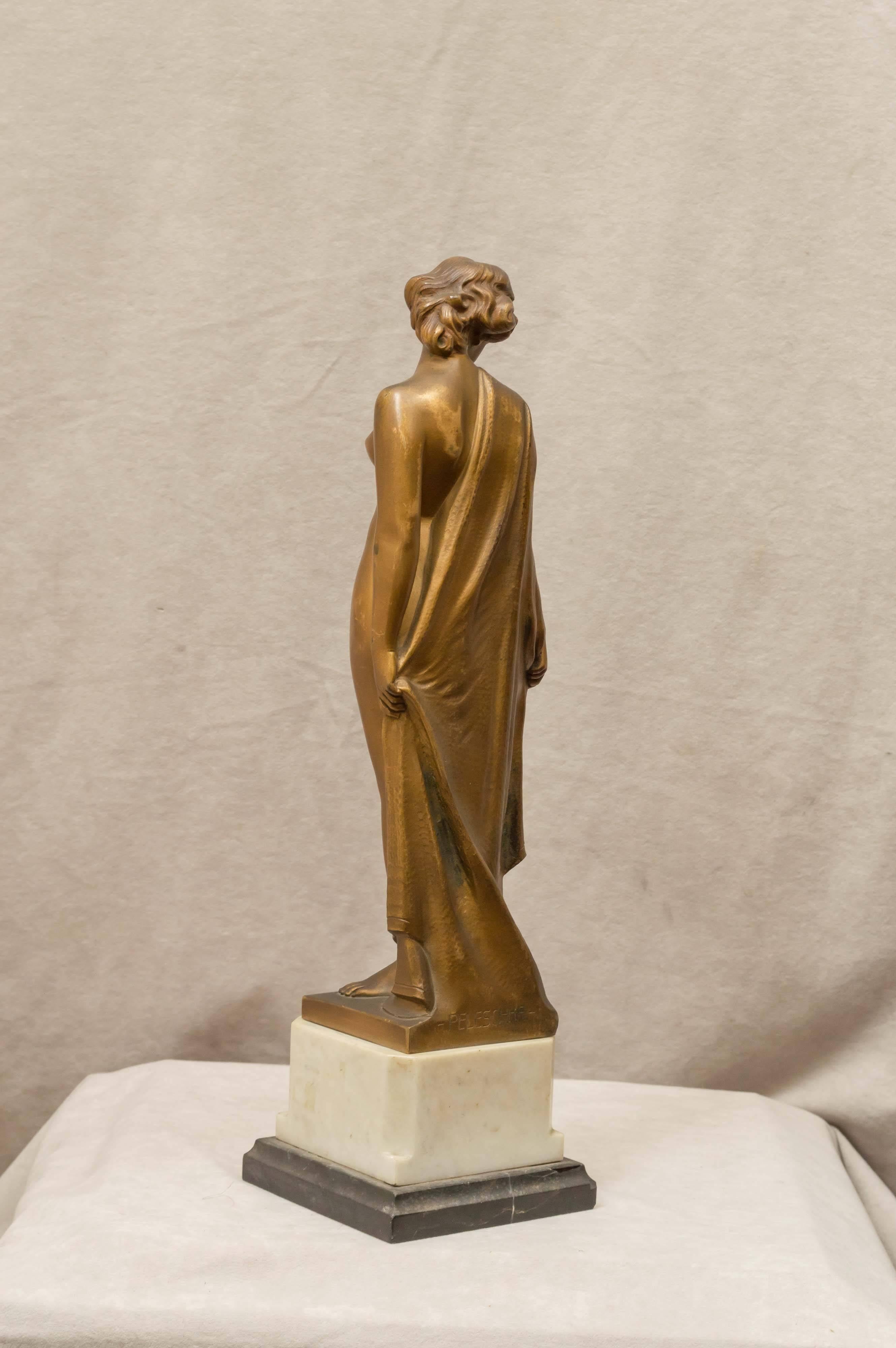 Early 20th Century Art Deco Figure of a Nude, Artist Signed, 